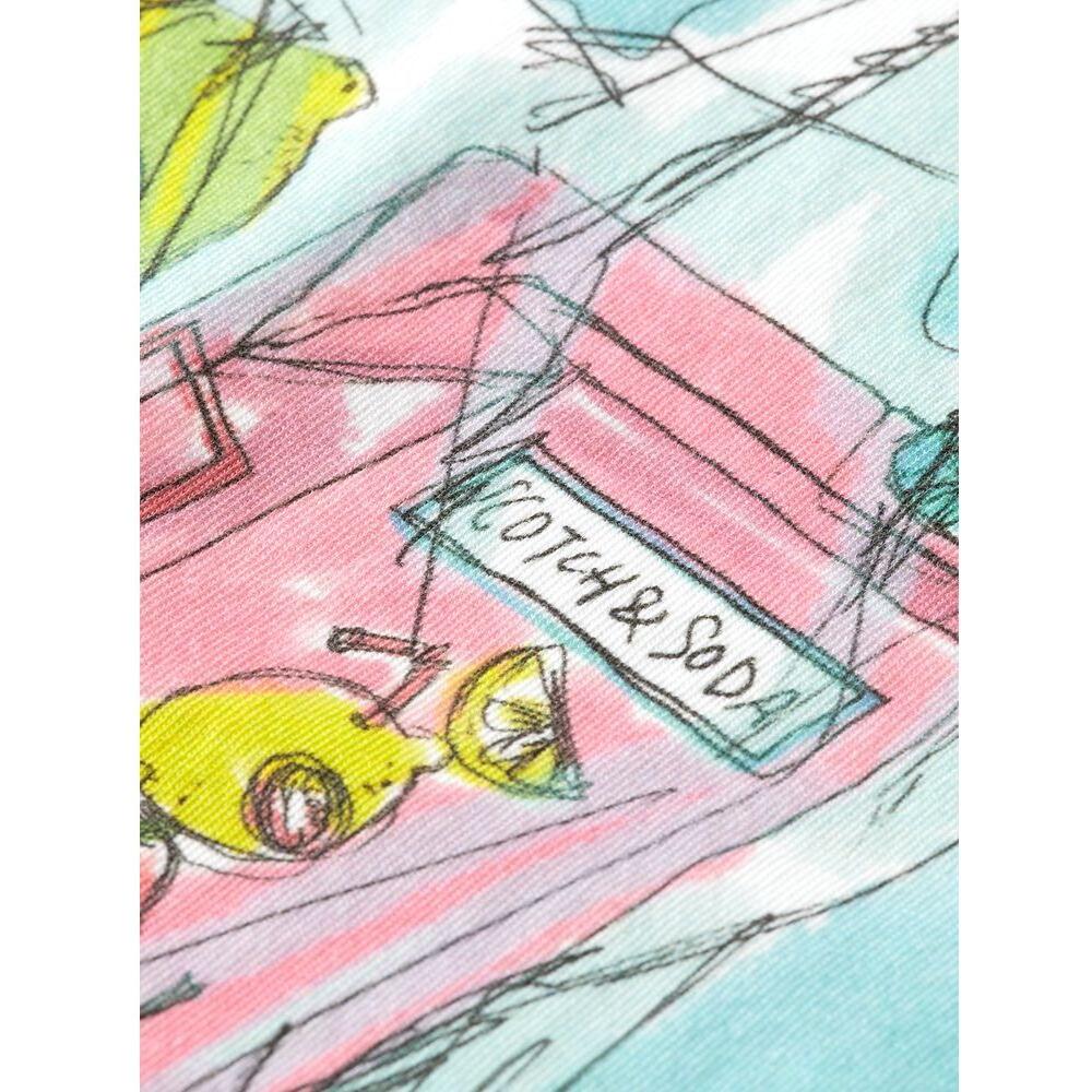 Relaxed-Fit Short-Sleeved Tee - Denim White