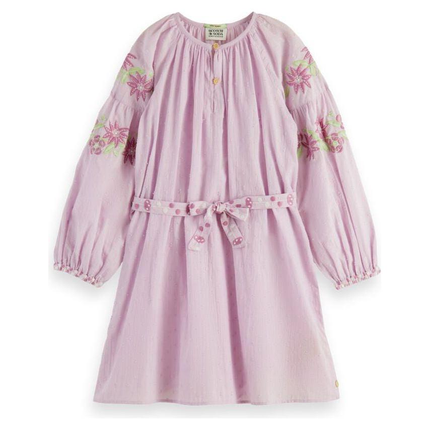 Long-Sleeved Lightweight Flower Dress