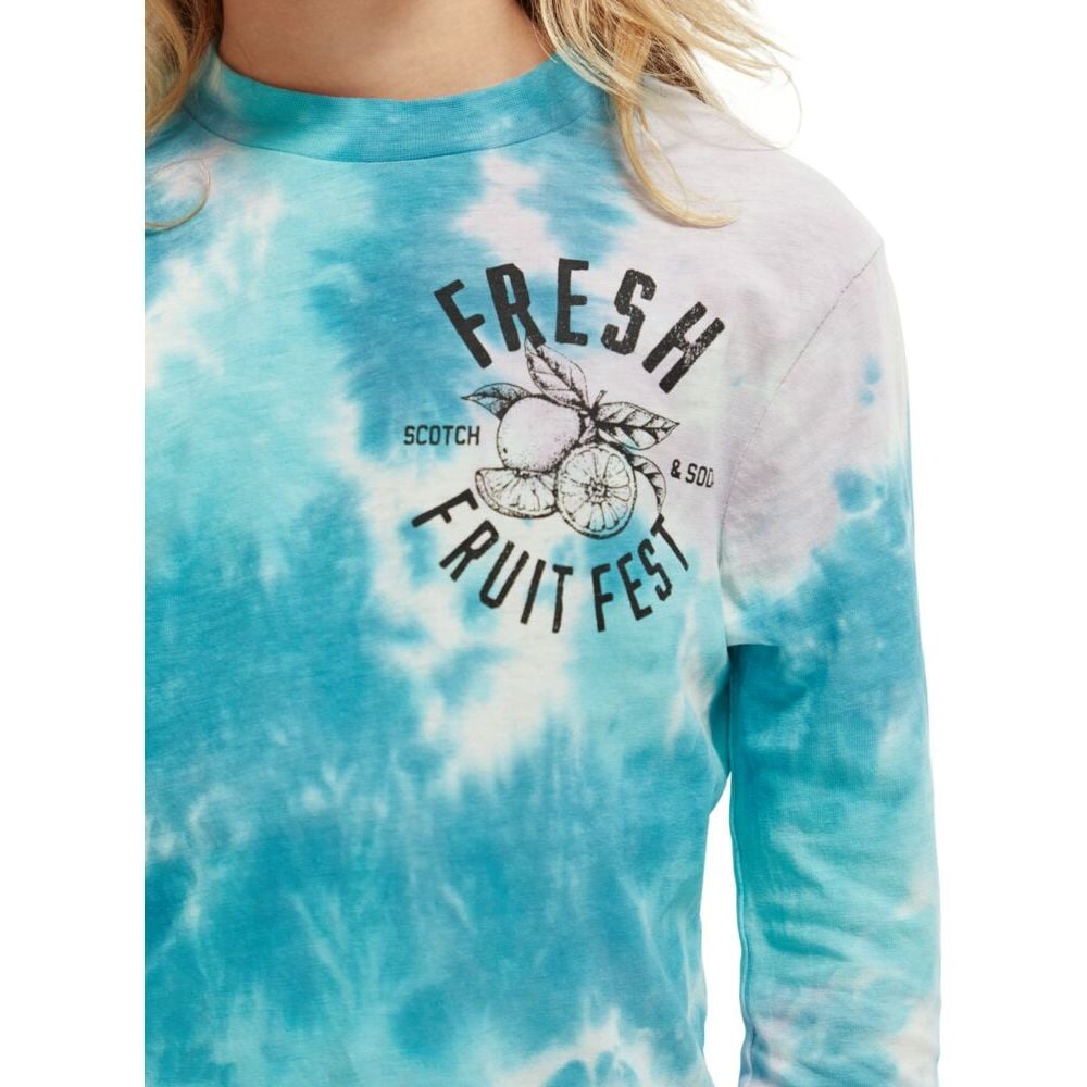 Relaxed-Fit Long-Sleeved Tee - Tie Dye