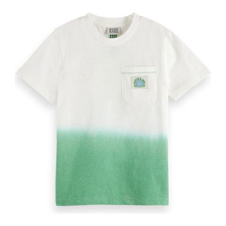 Relaxed-Fit Short-Sleeved Tee - Green Dip Dye