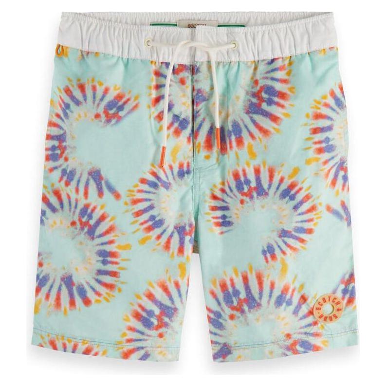 Mid Length - Tie Dye Print Swim