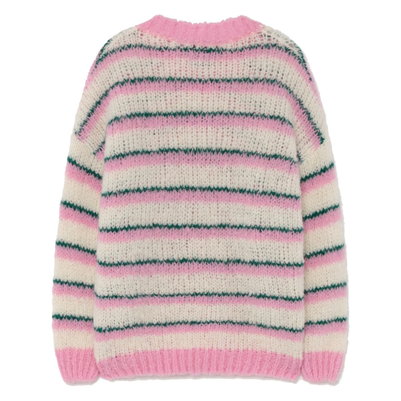 Stripes Toucan Kids Sweater - Pink Logo