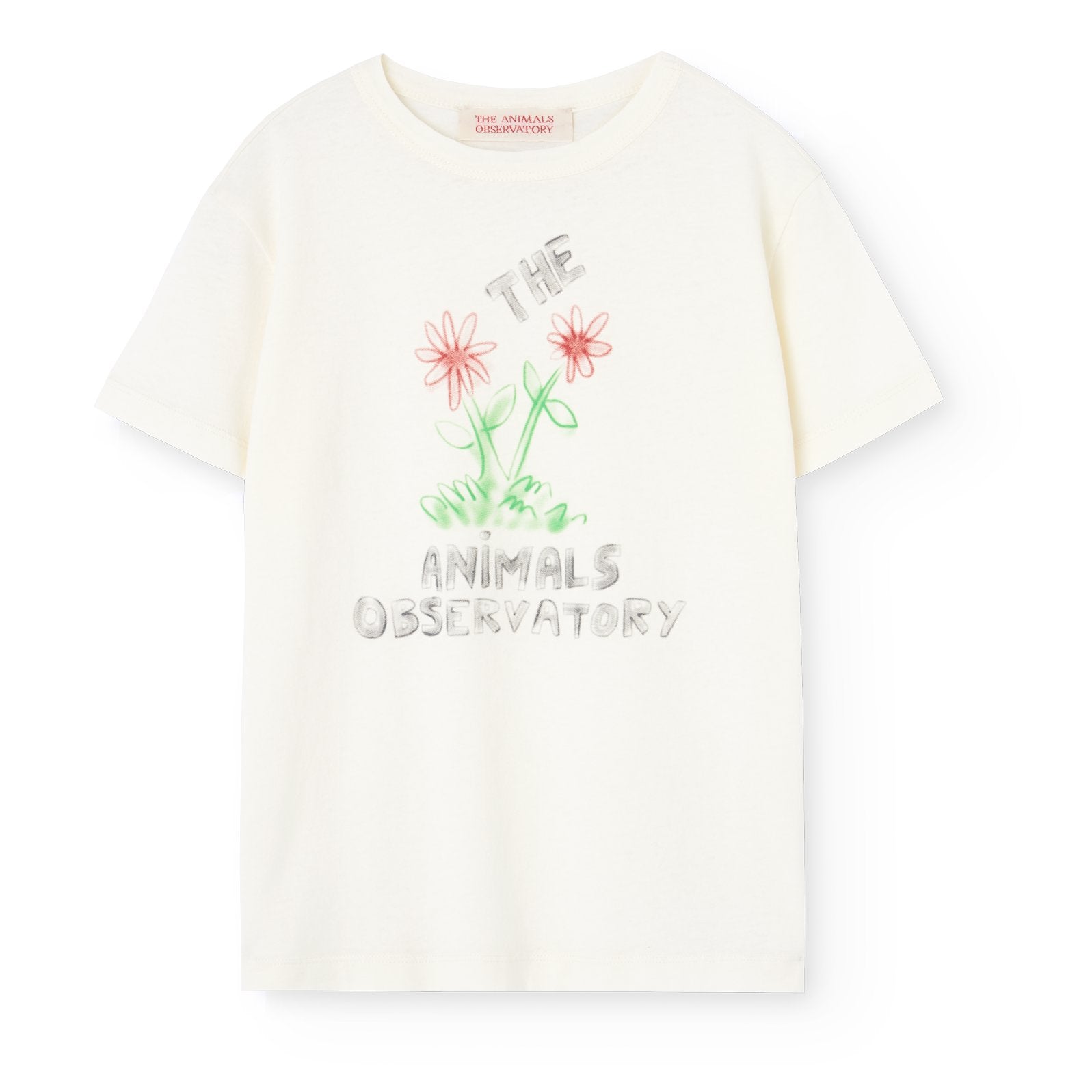 Flowers White Rooster T-Shirt