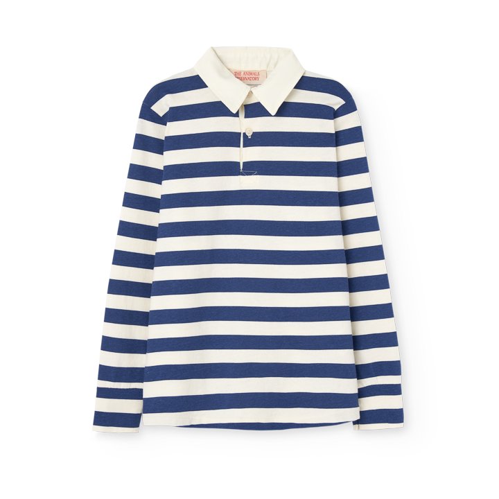 Stripes Navy Eel Polo Shirt