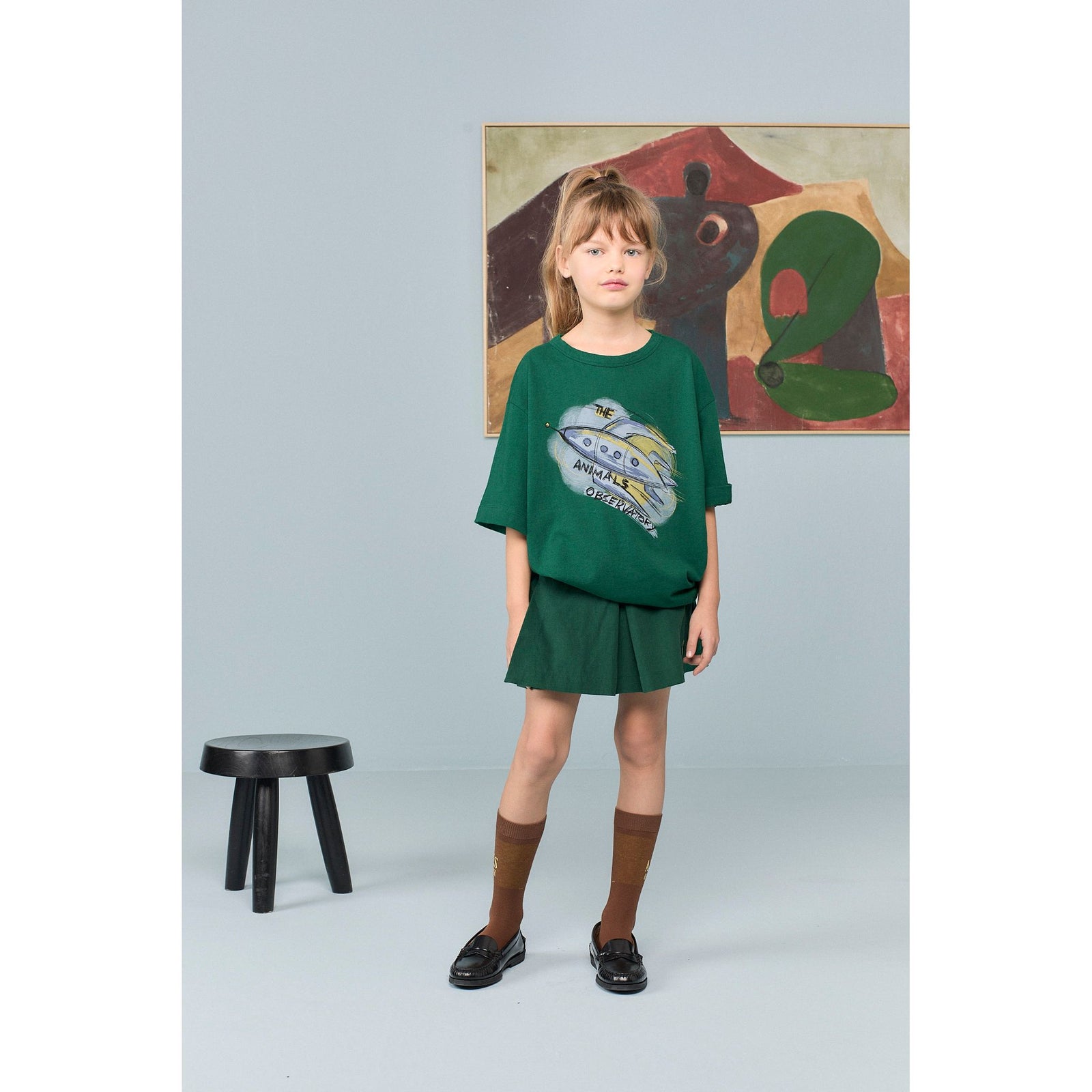Collie Kid T-Shirt - Dark Green