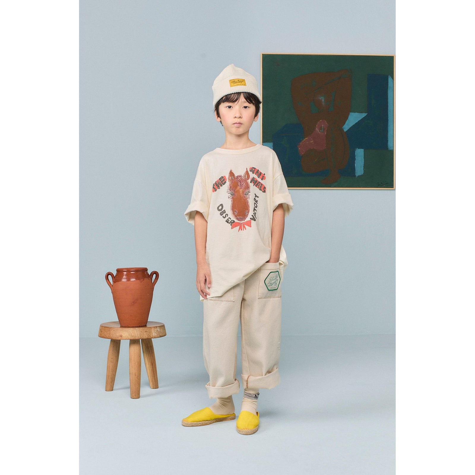 Collie Kid T-Shirt - Raw White
