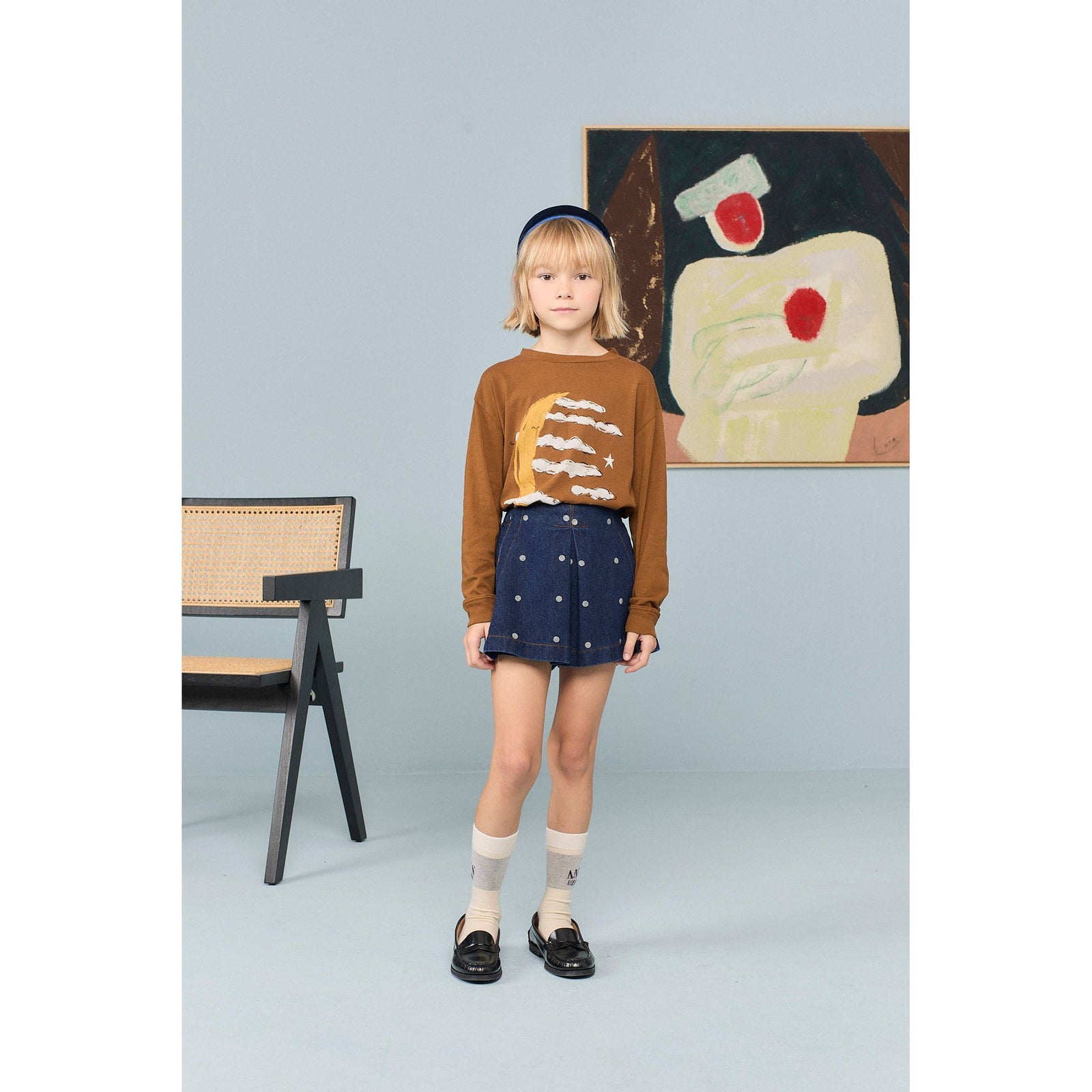 Olingo Denim Kid Skort - Blue
