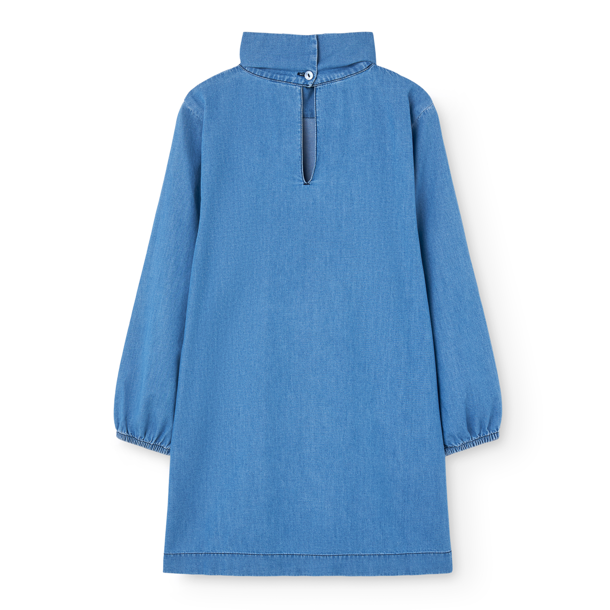 Dragon Denim Kid Dress - Dusty Blue