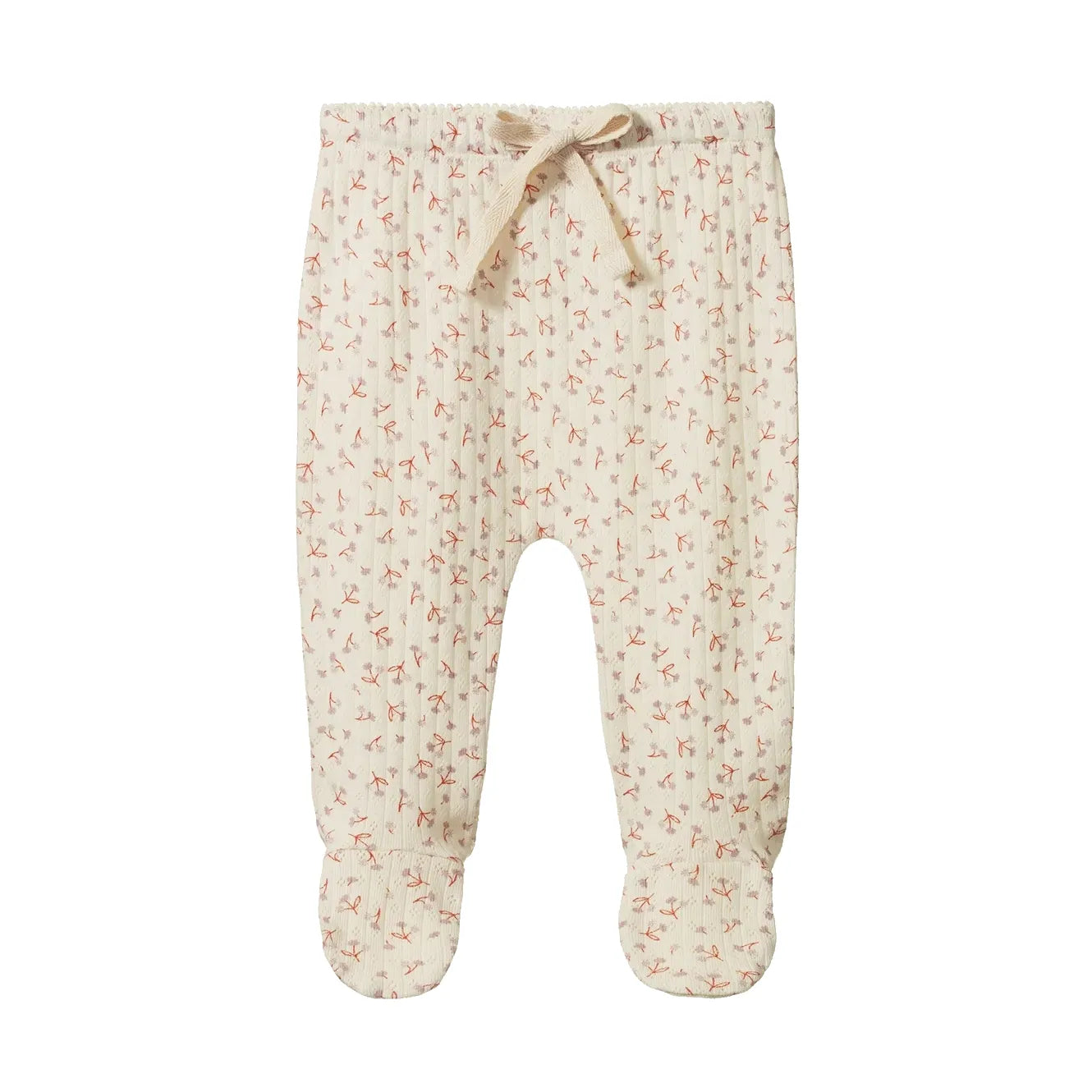 Footed Rompers Pointelle - Dandelion Print