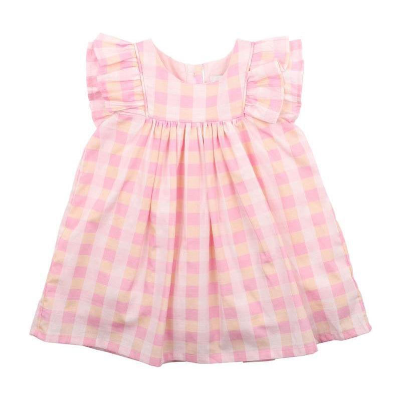 Retro Check Frill Dress
