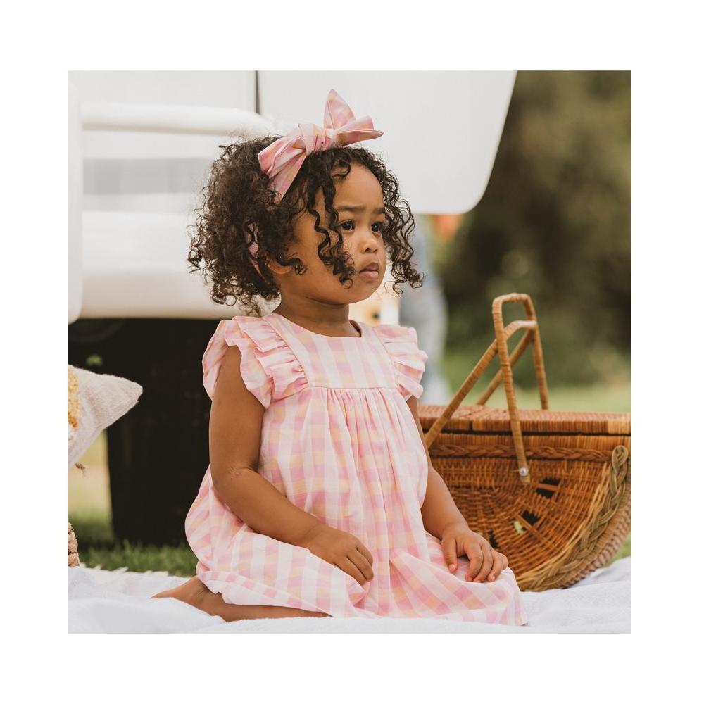 Retro Check Frill Dress