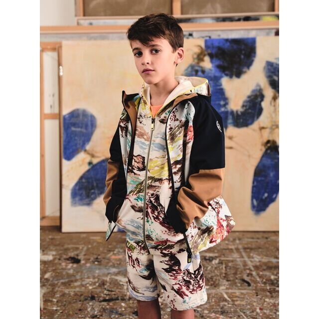 Printed Zip-Through Hoodie