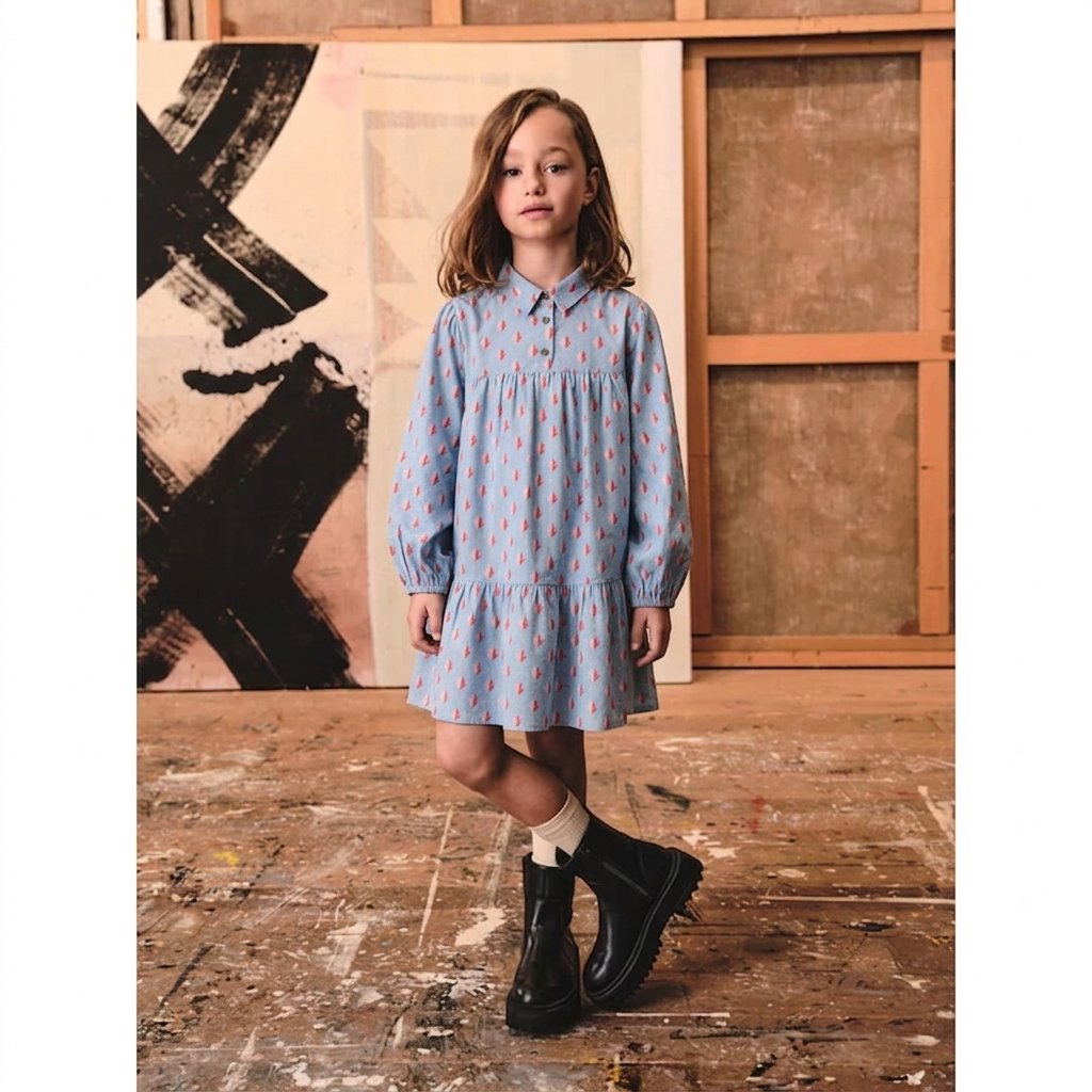 Flannel Printed Dress