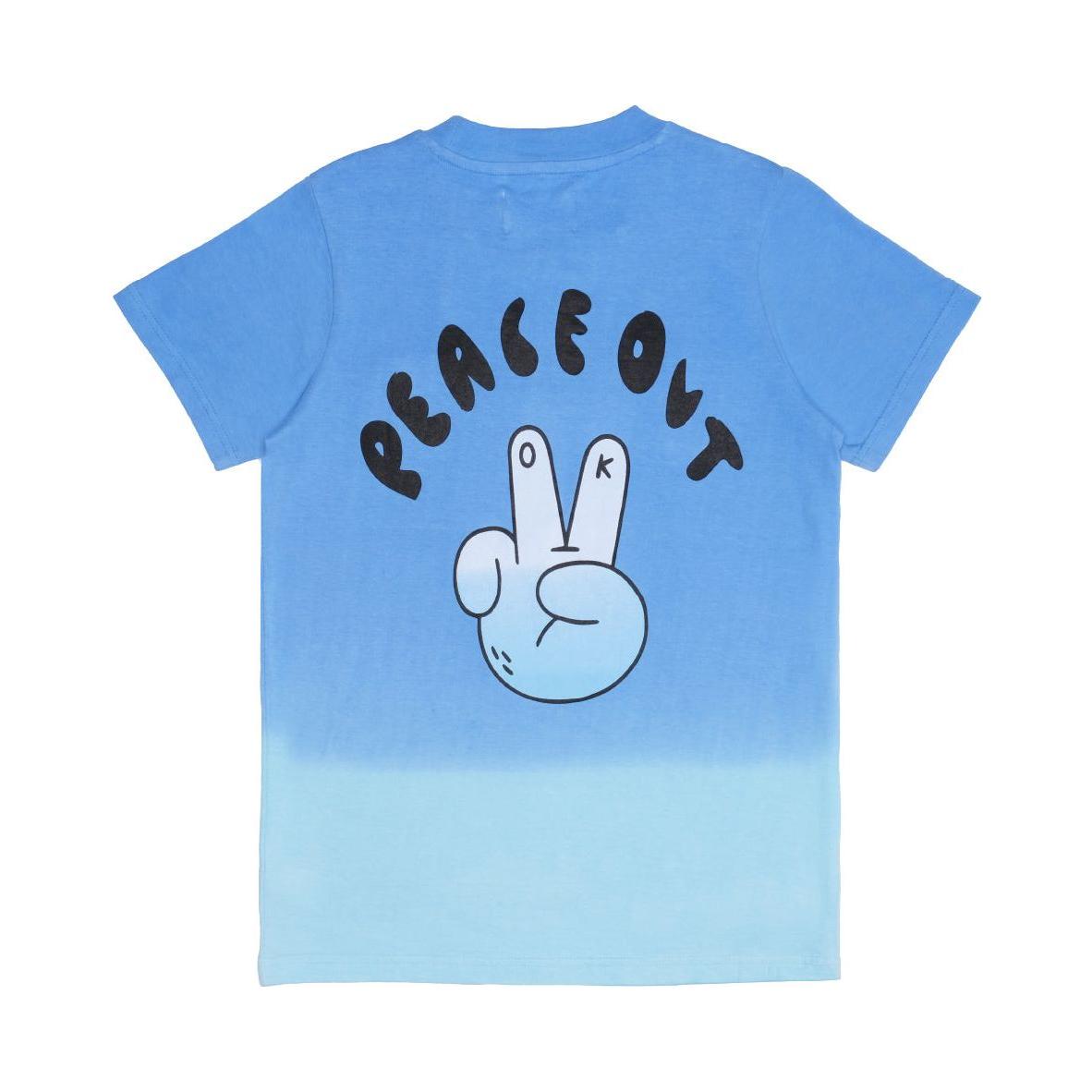 Peace Out Blue Dip-Dye Tee