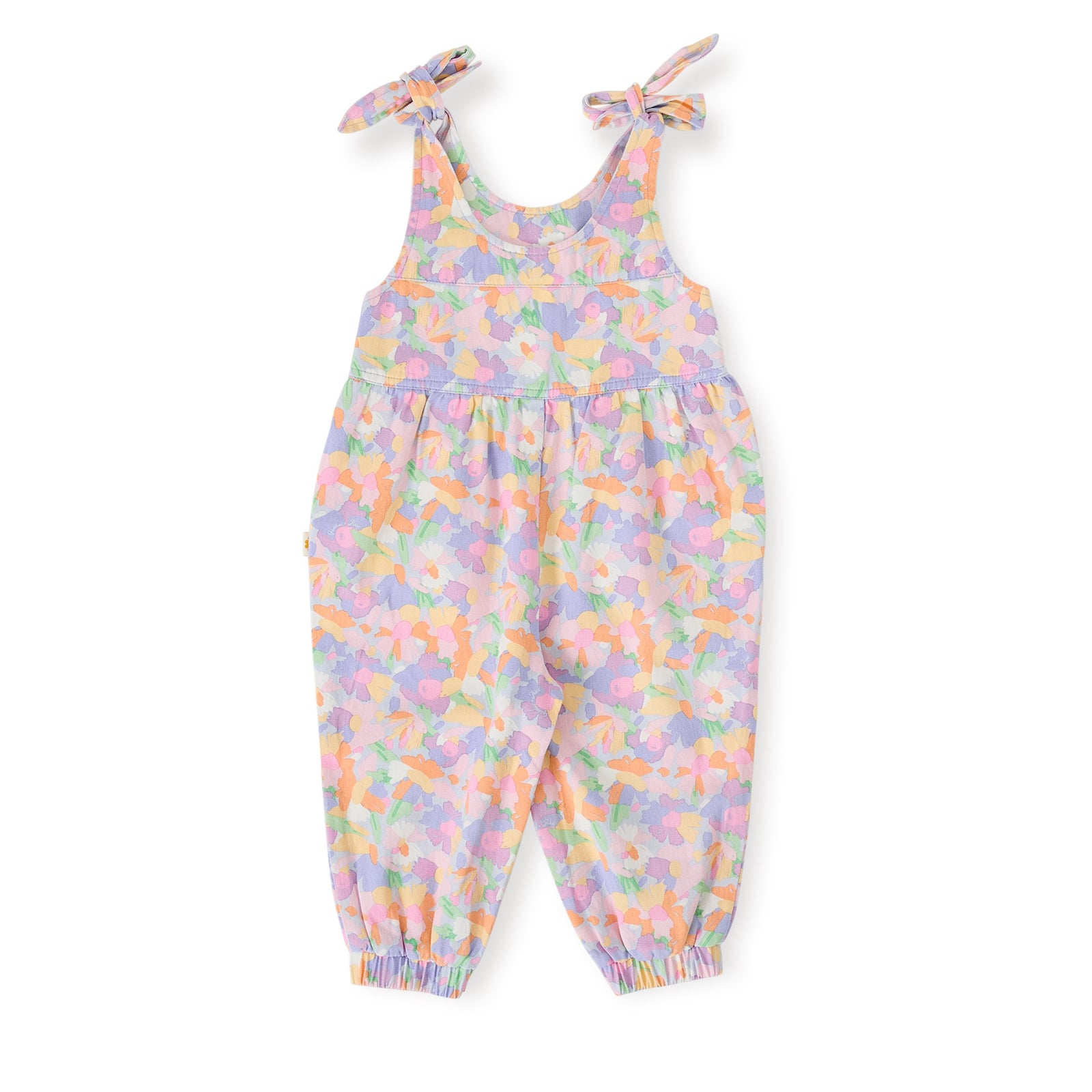 Pastel Bouquet Tiffany Tie Overalls