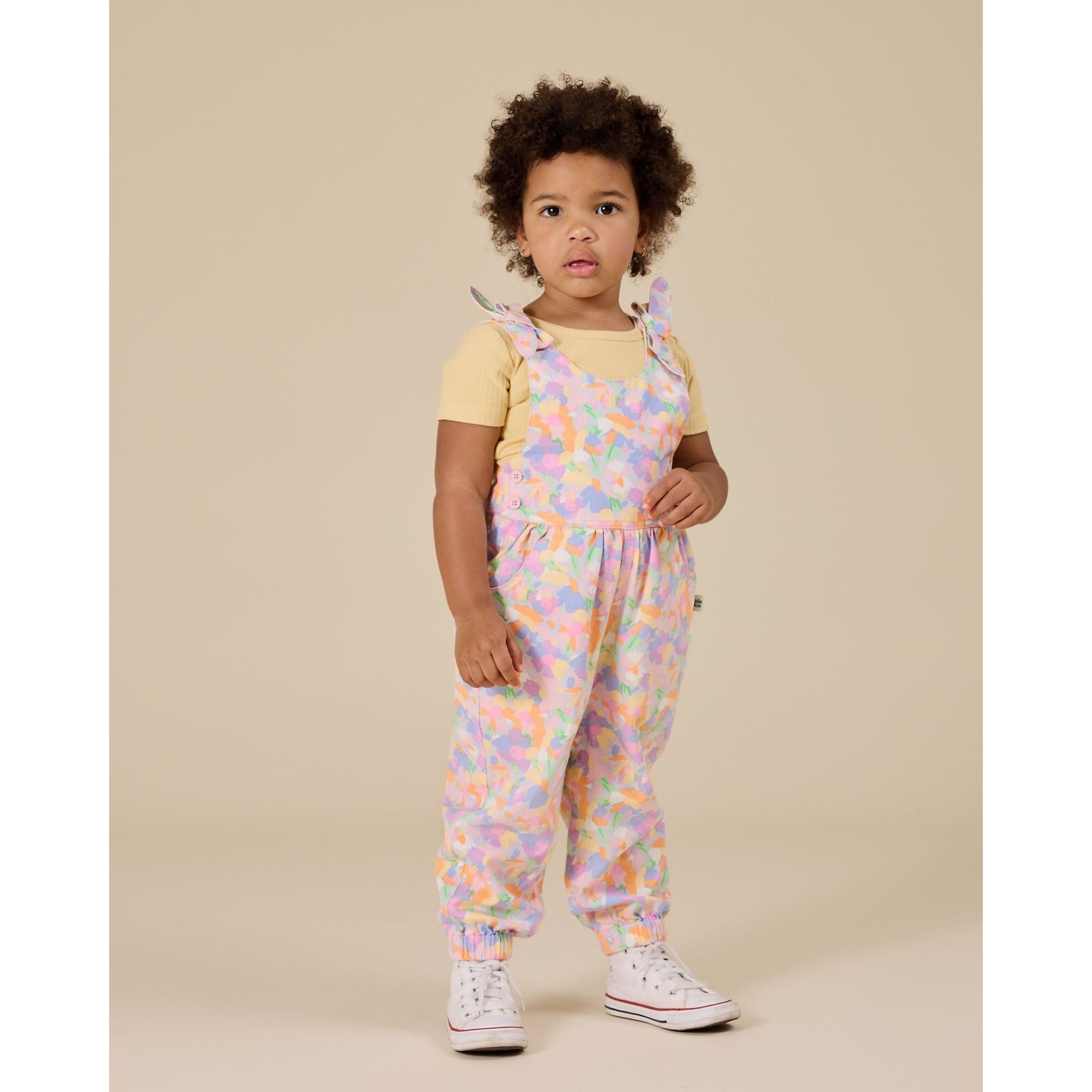 Pastel Bouquet Tiffany Tie Overalls