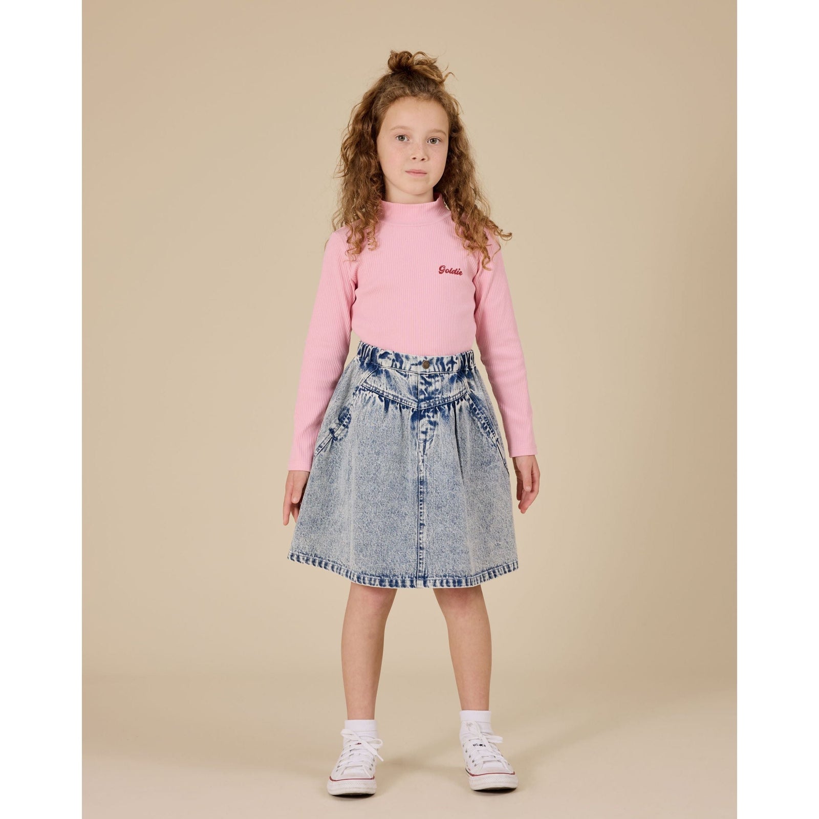 Esta A-Line Denim Skirt