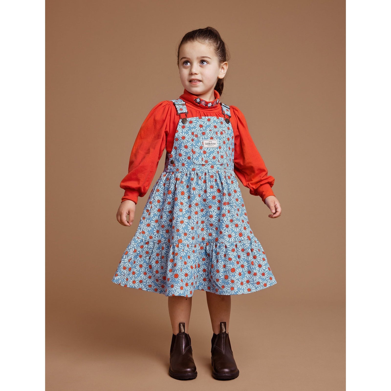 Dixie Daisy Tiered Corduroy Pinafore Dress