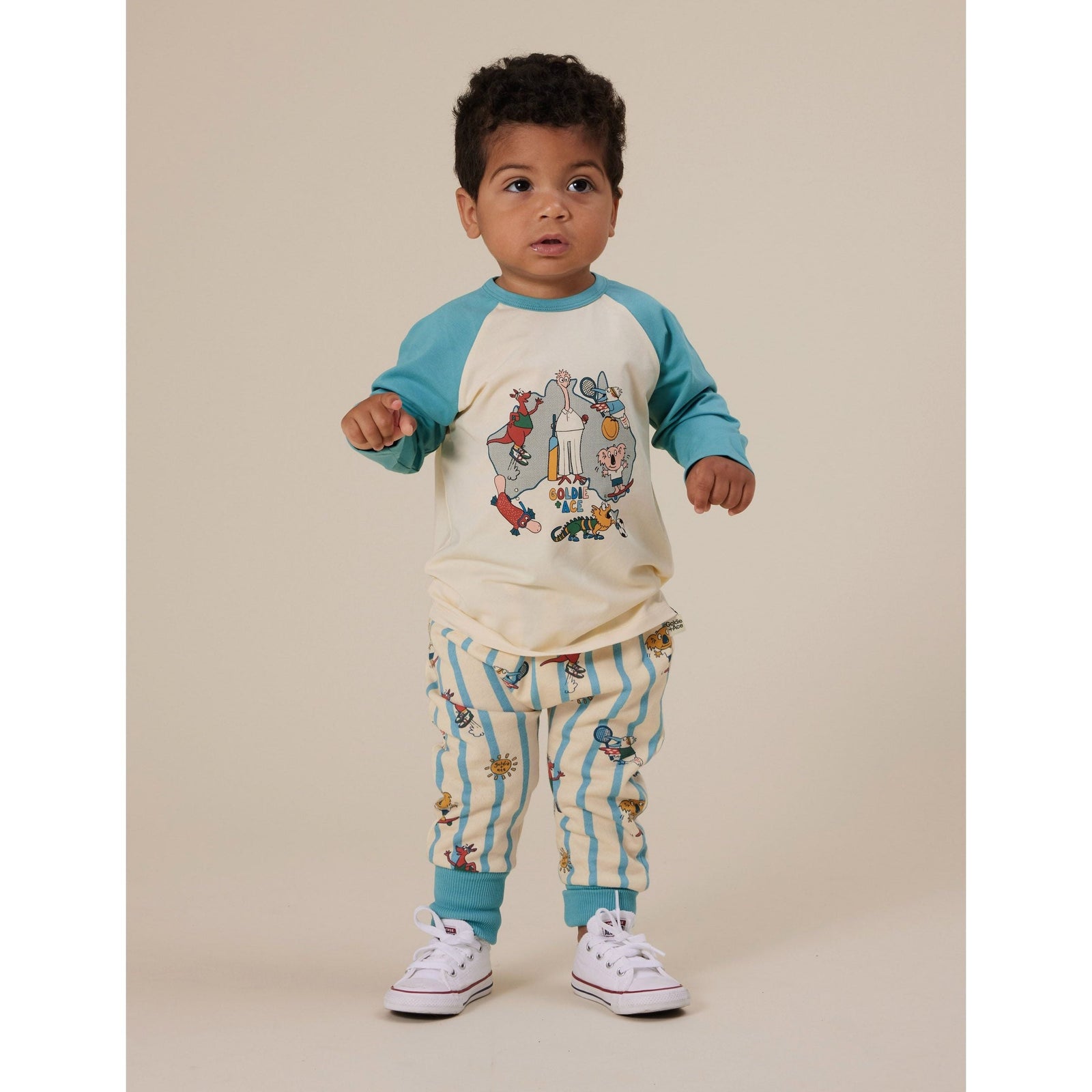 Team Goldie Raglan Long Sleeve Top