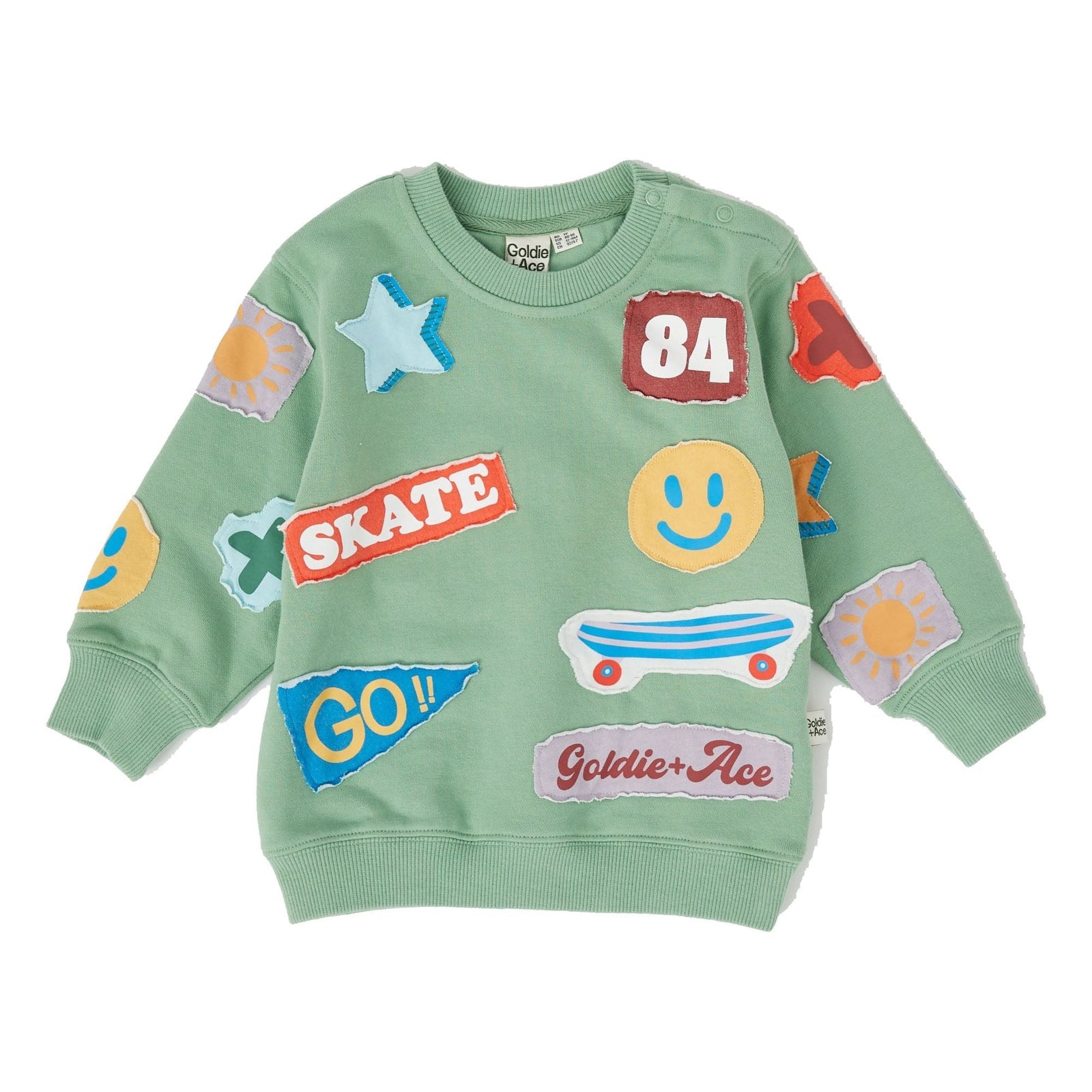 Adam Patch Sweater - Fern Green