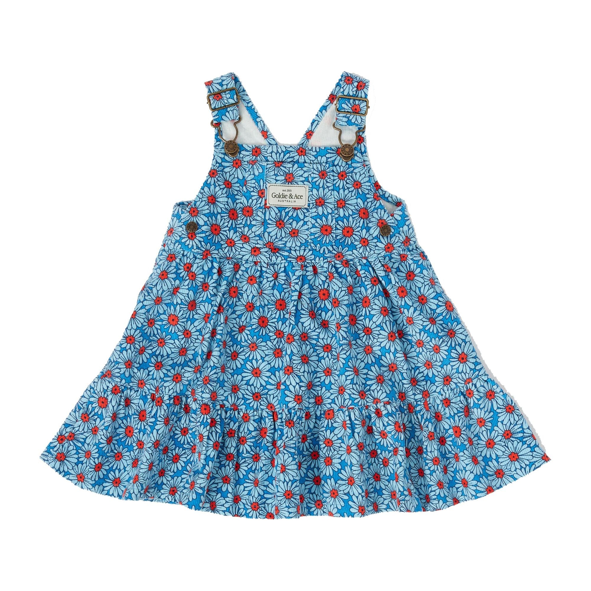Dixie Daisy Tiered Corduroy Pinafore Dress