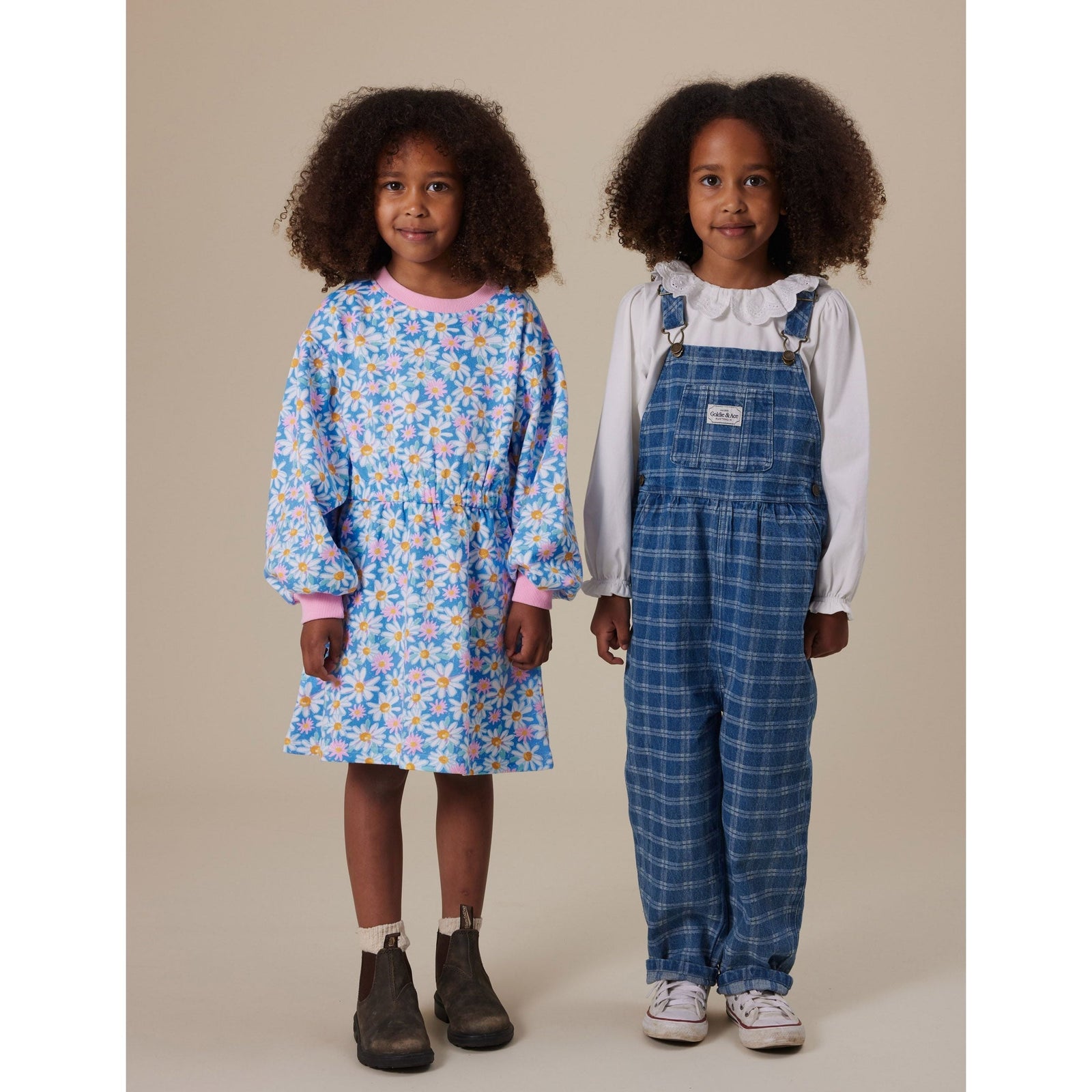 Austin Denim Check Overalls