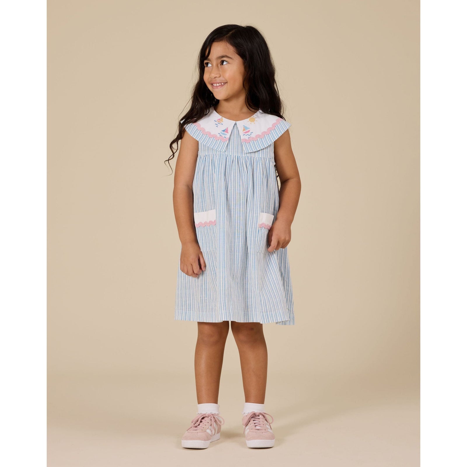Sailor Stripe Lucy Collared Dress