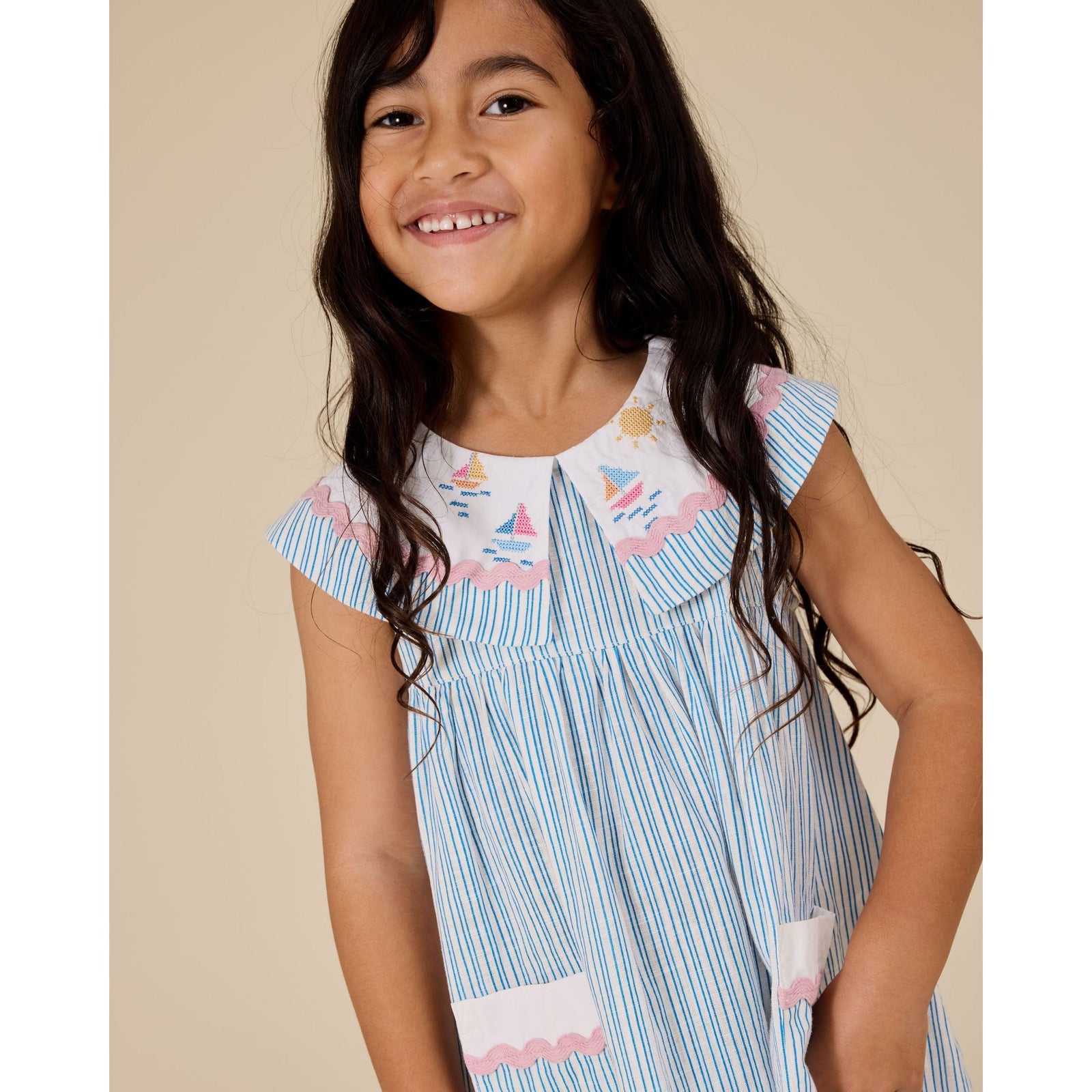 Sailor Stripe Lucy Collared Dress