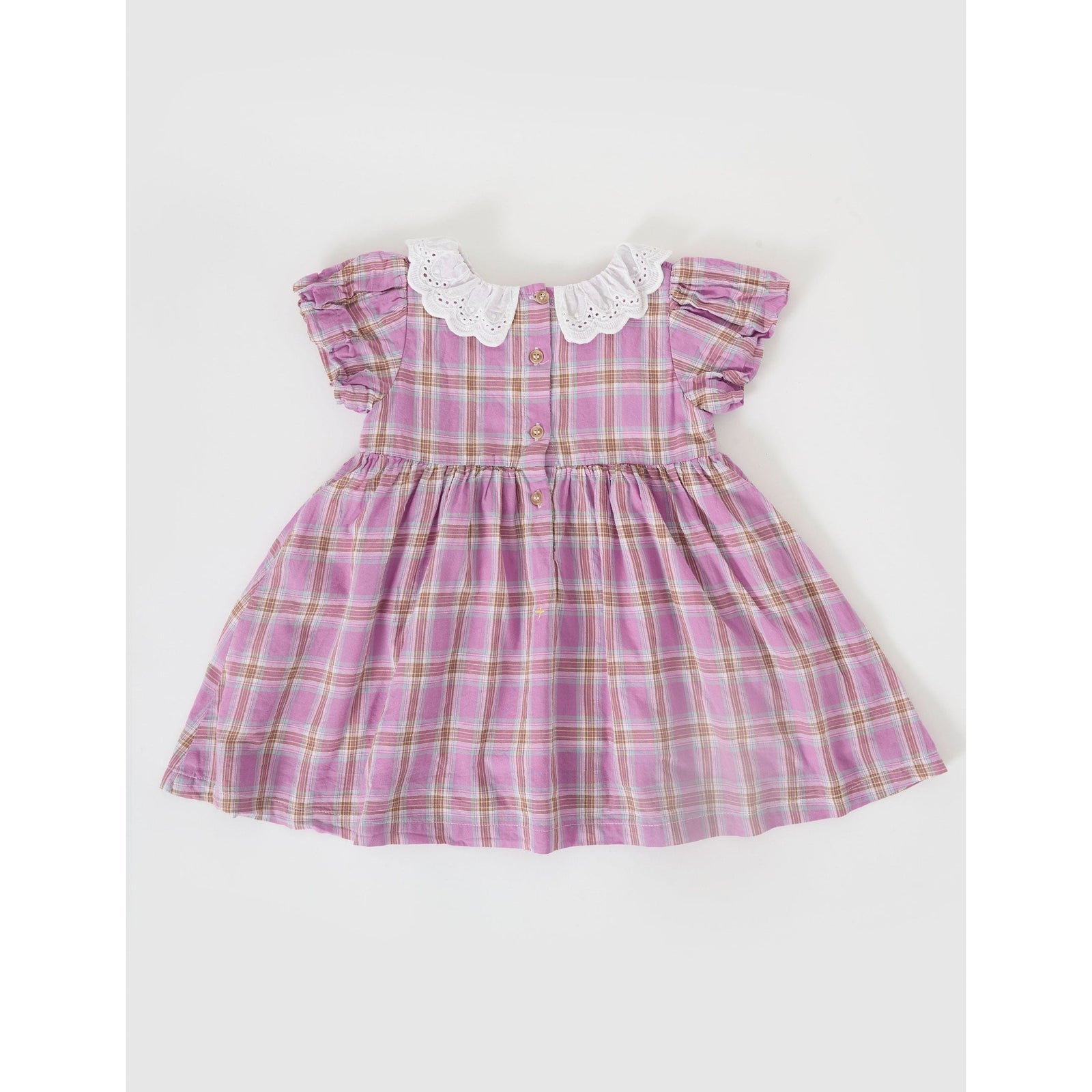 Flo Smocked Dress Mauve Check