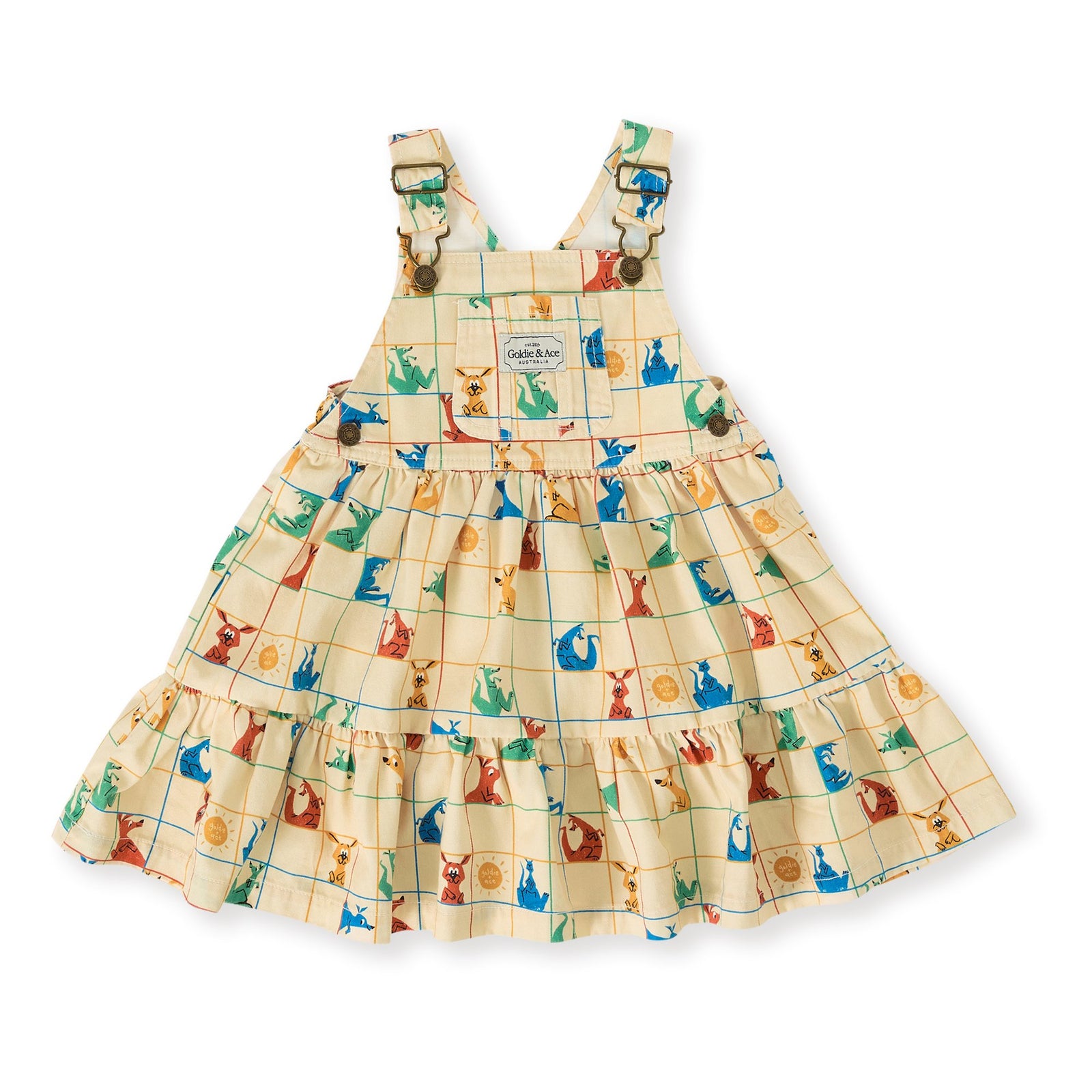 Hopscotch Tully Tiered Pinafore Dress