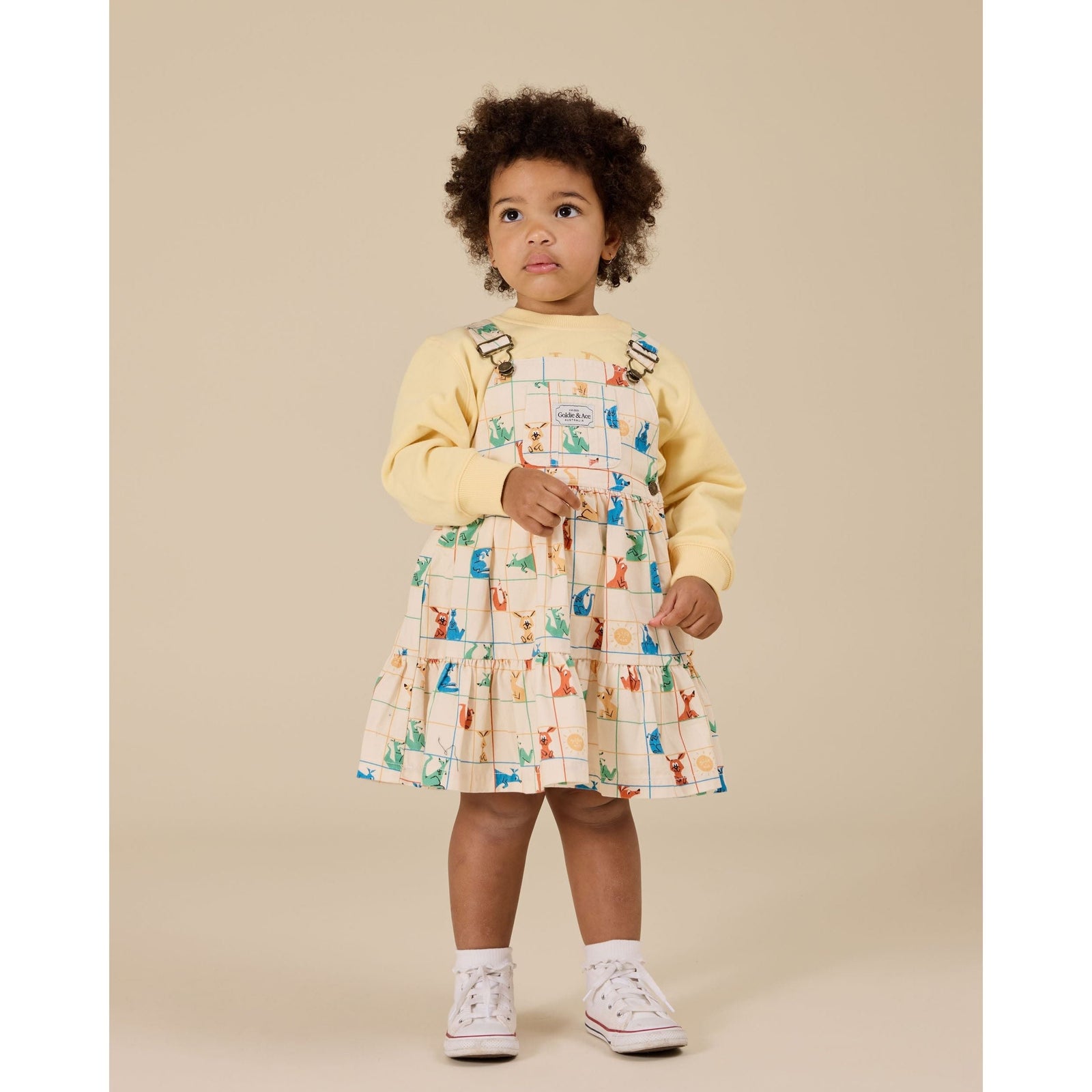 Hopscotch Tully Tiered Pinafore Dress