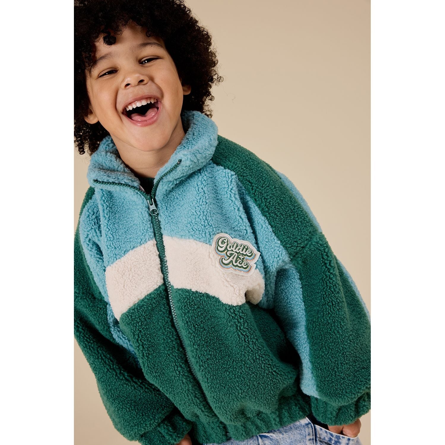 Frankie Sherpa Jacket Teal