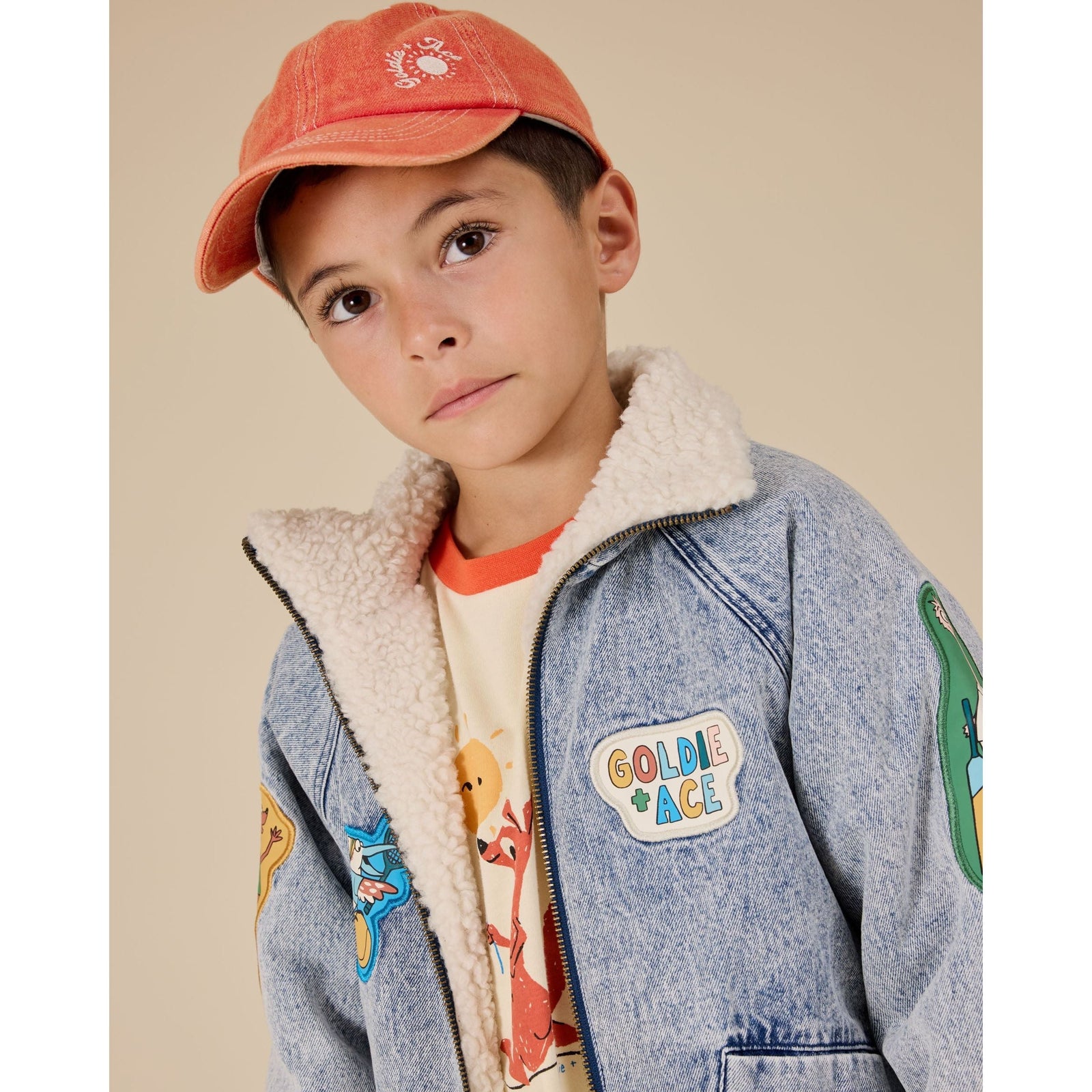 Tate Embroidered Denim Cap