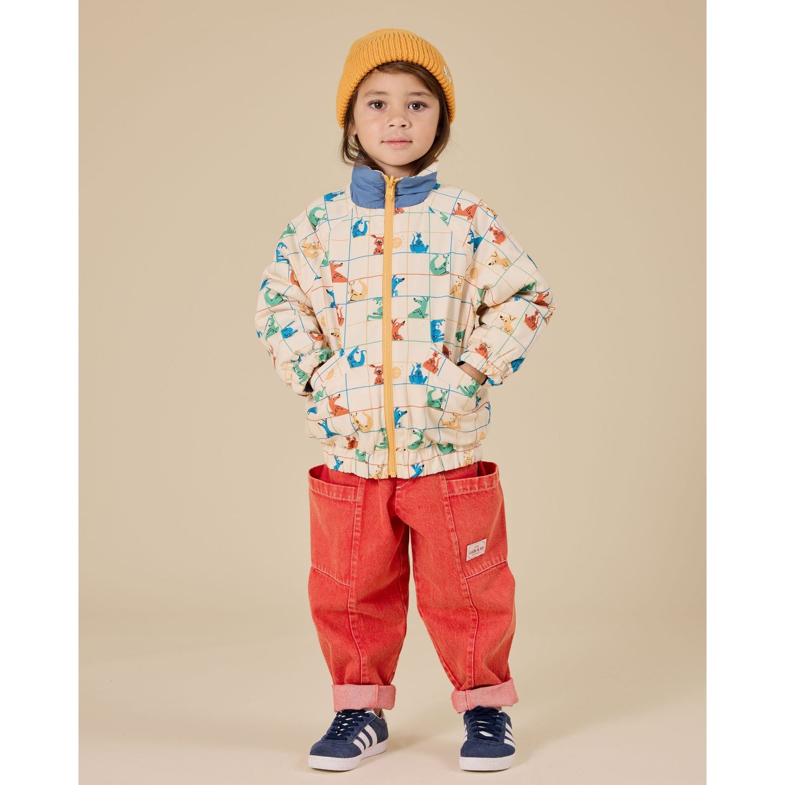 Kit Denim Pocket Pant - Apple Red