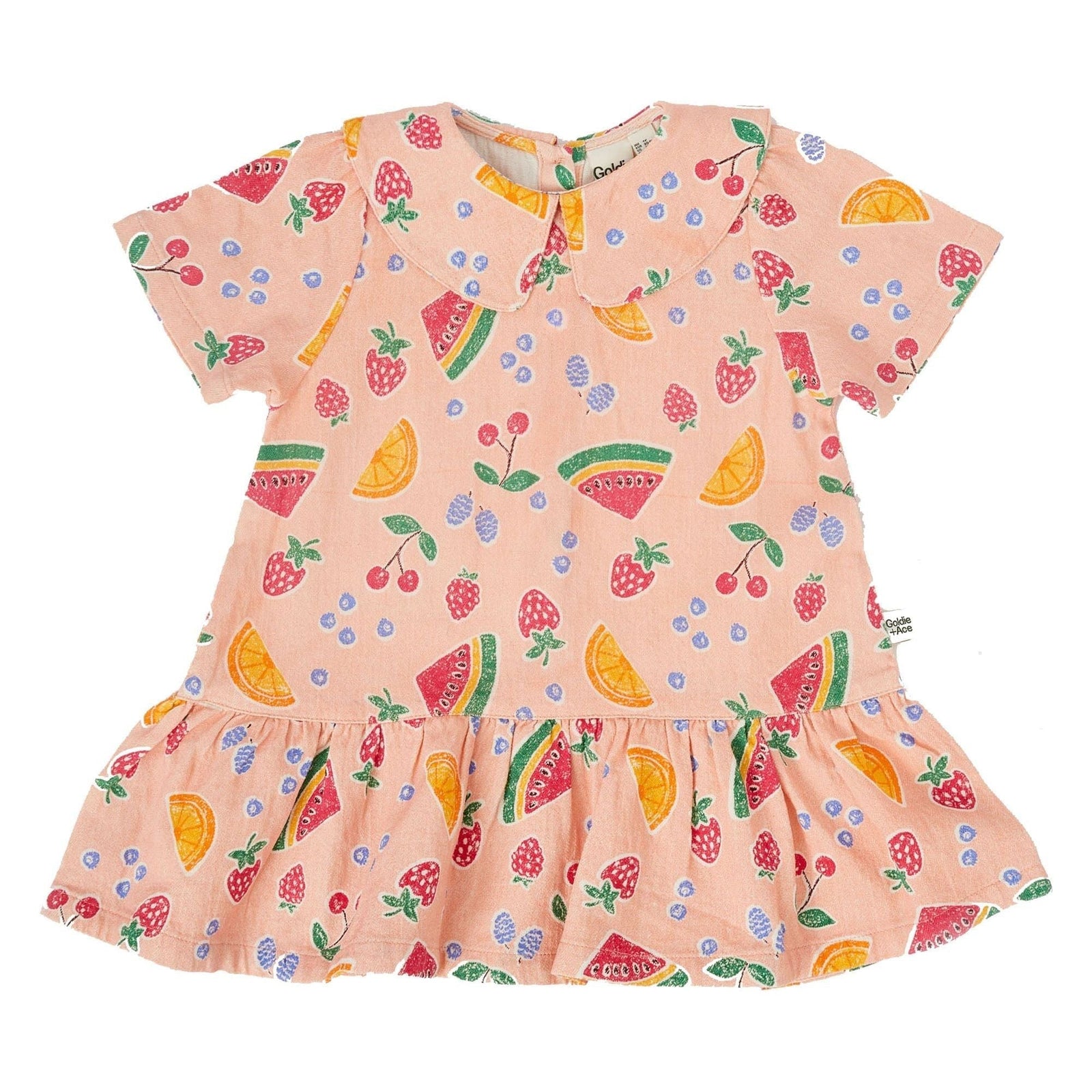 Mila Drop Waist Linen Dress Fruit Salad