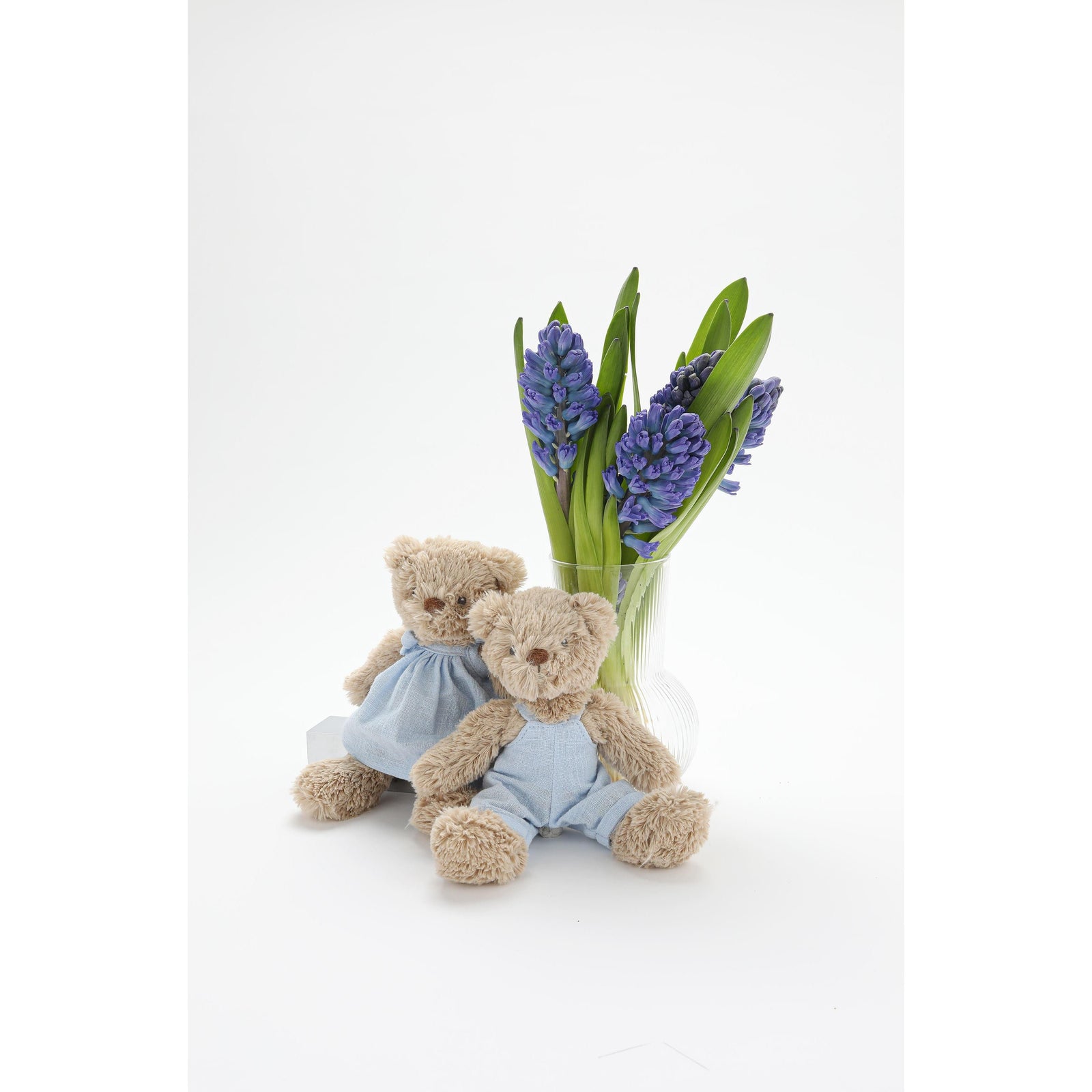 Baby Honey Bear - Overalls Baby Blue