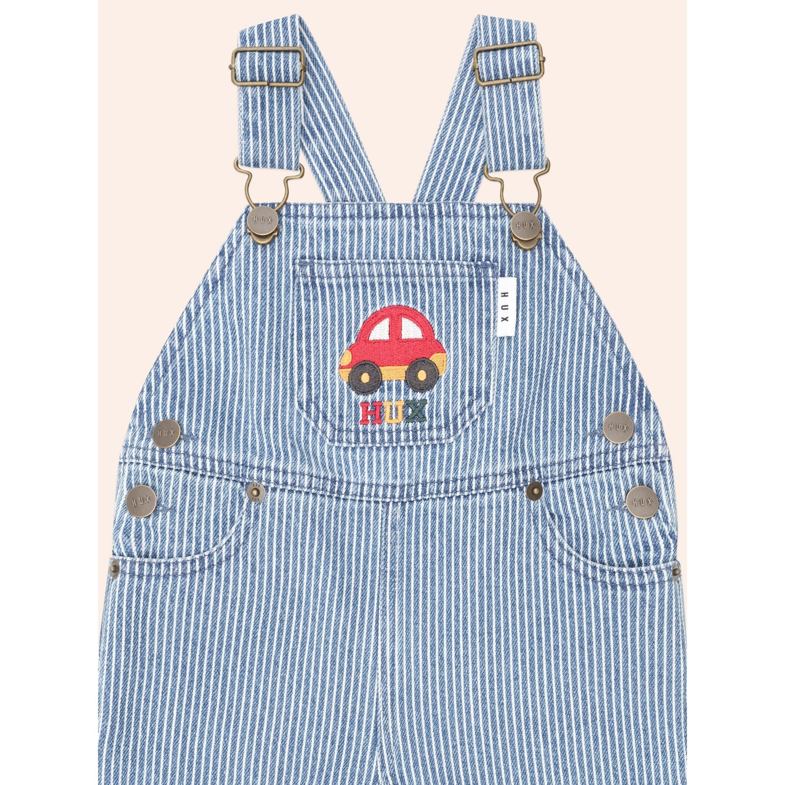 Car Denim Stripe Overalls