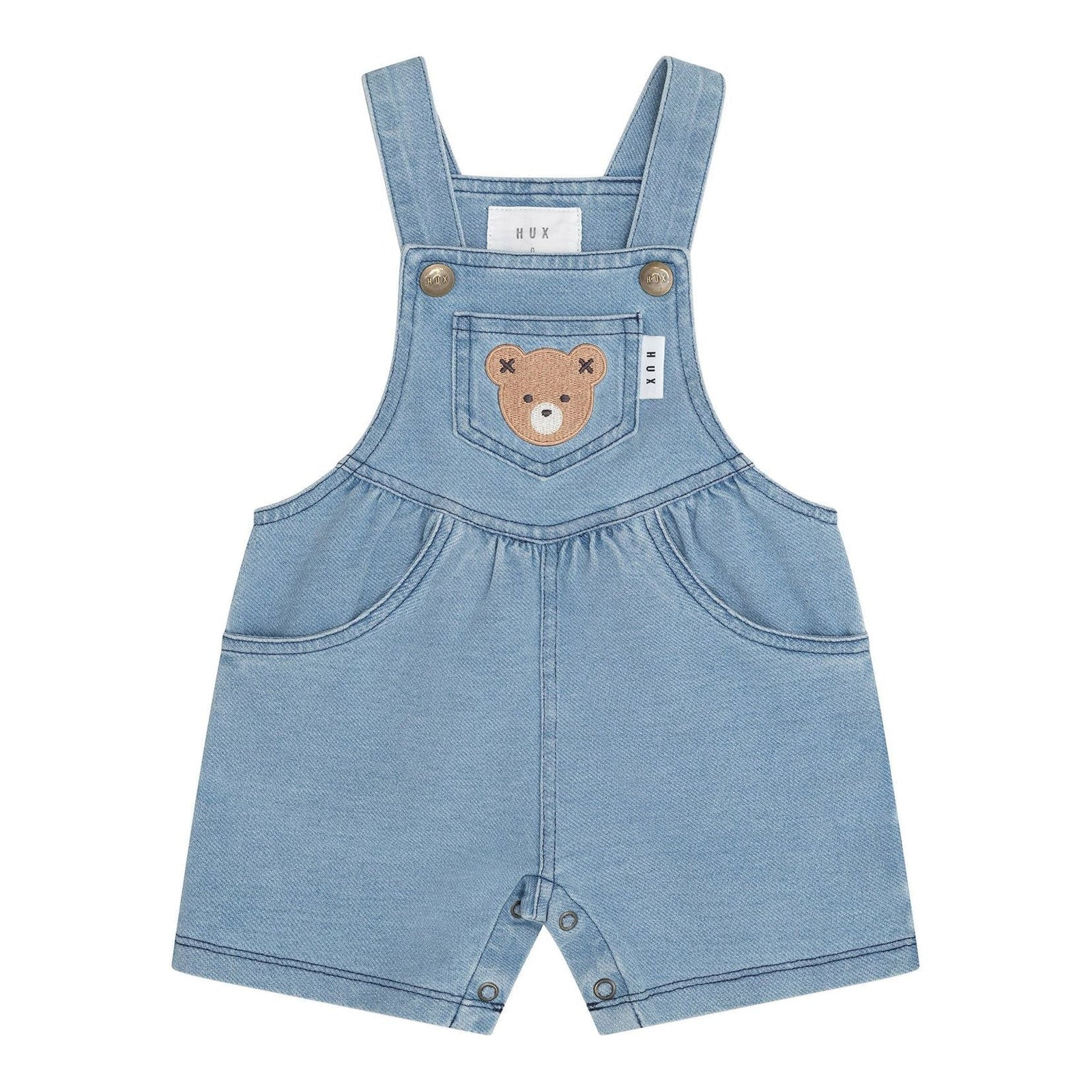 Huxbear Knit Denim Short Overalls