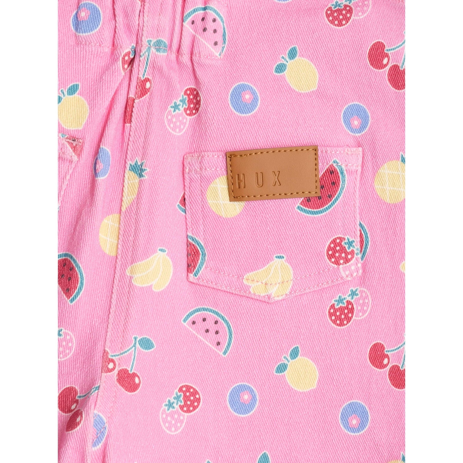 Pink Fruit Emoji Short Overalls