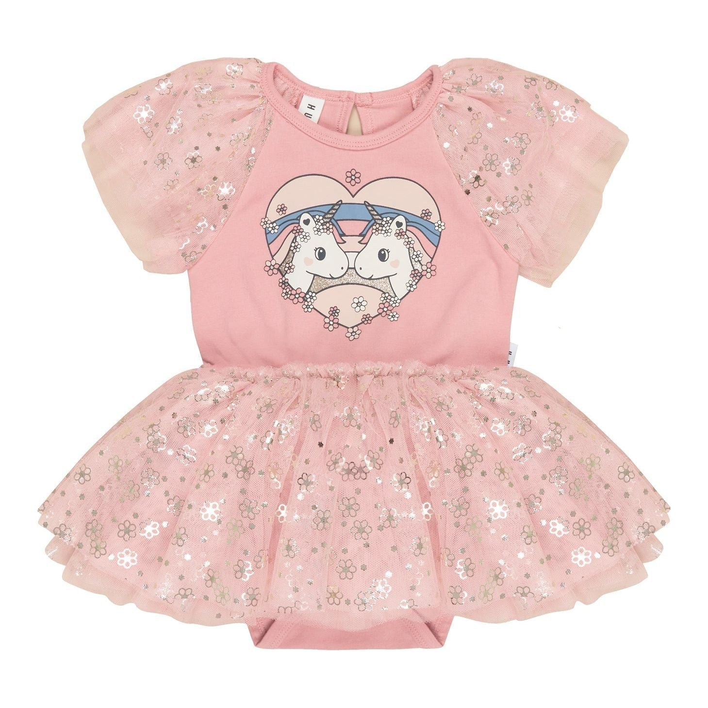 Unicorn Heart Raglan Ballet Onesie