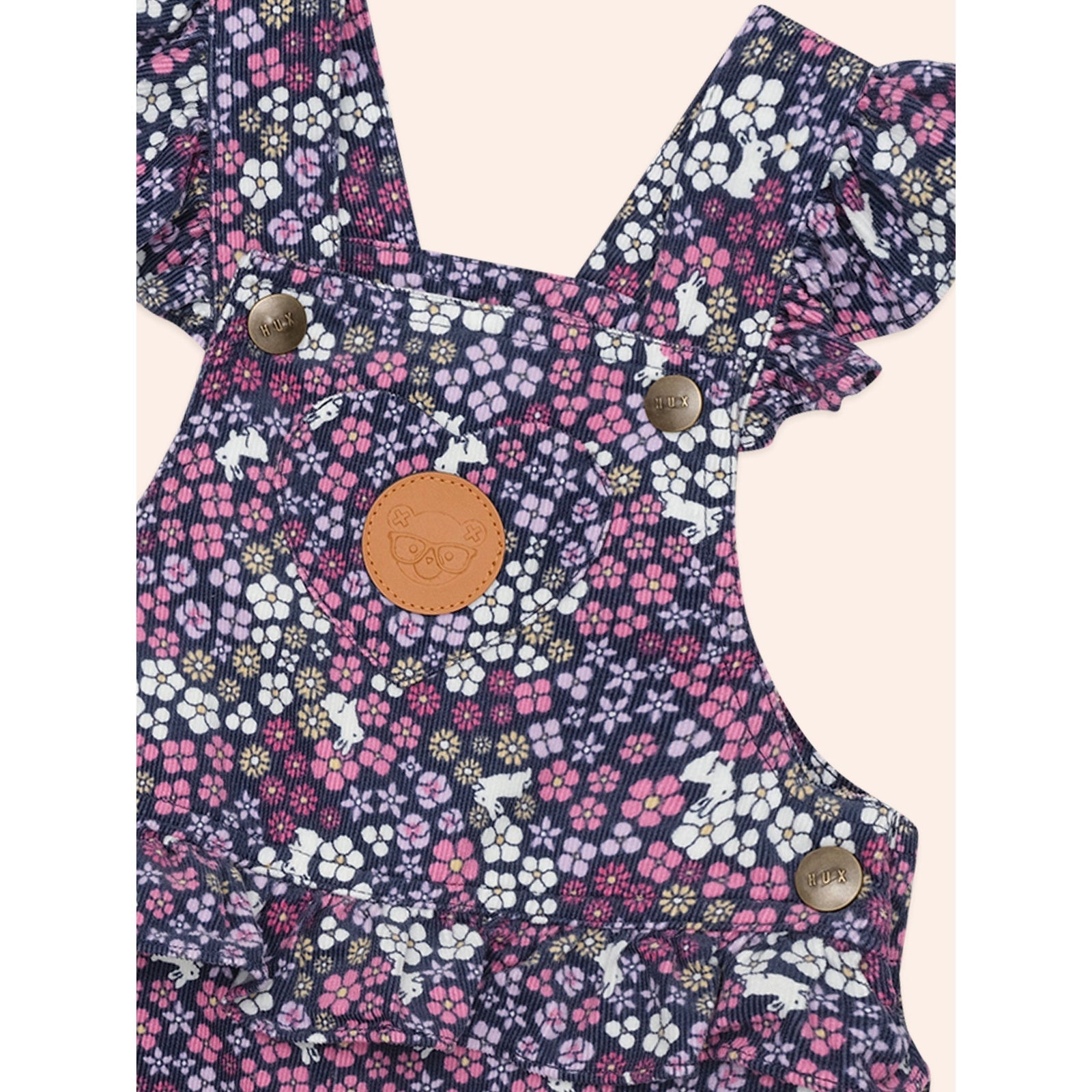 Midnight Flower Garden Frill Overall
