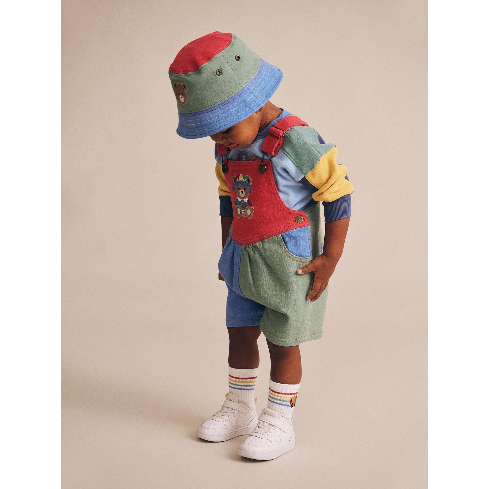 Denim Short Overalls Multicolour