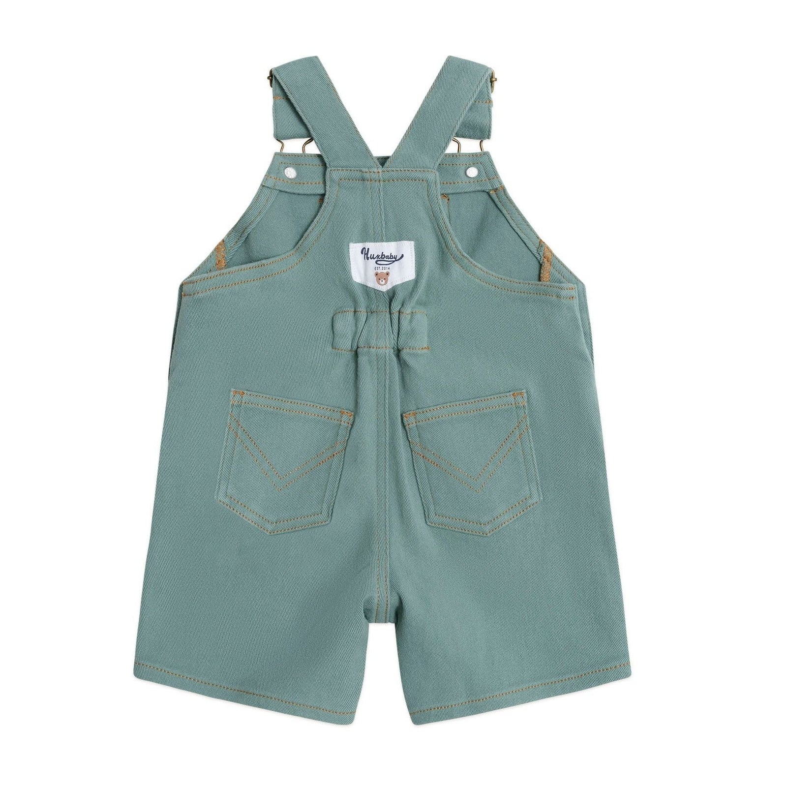 Denim Short Overalls Green