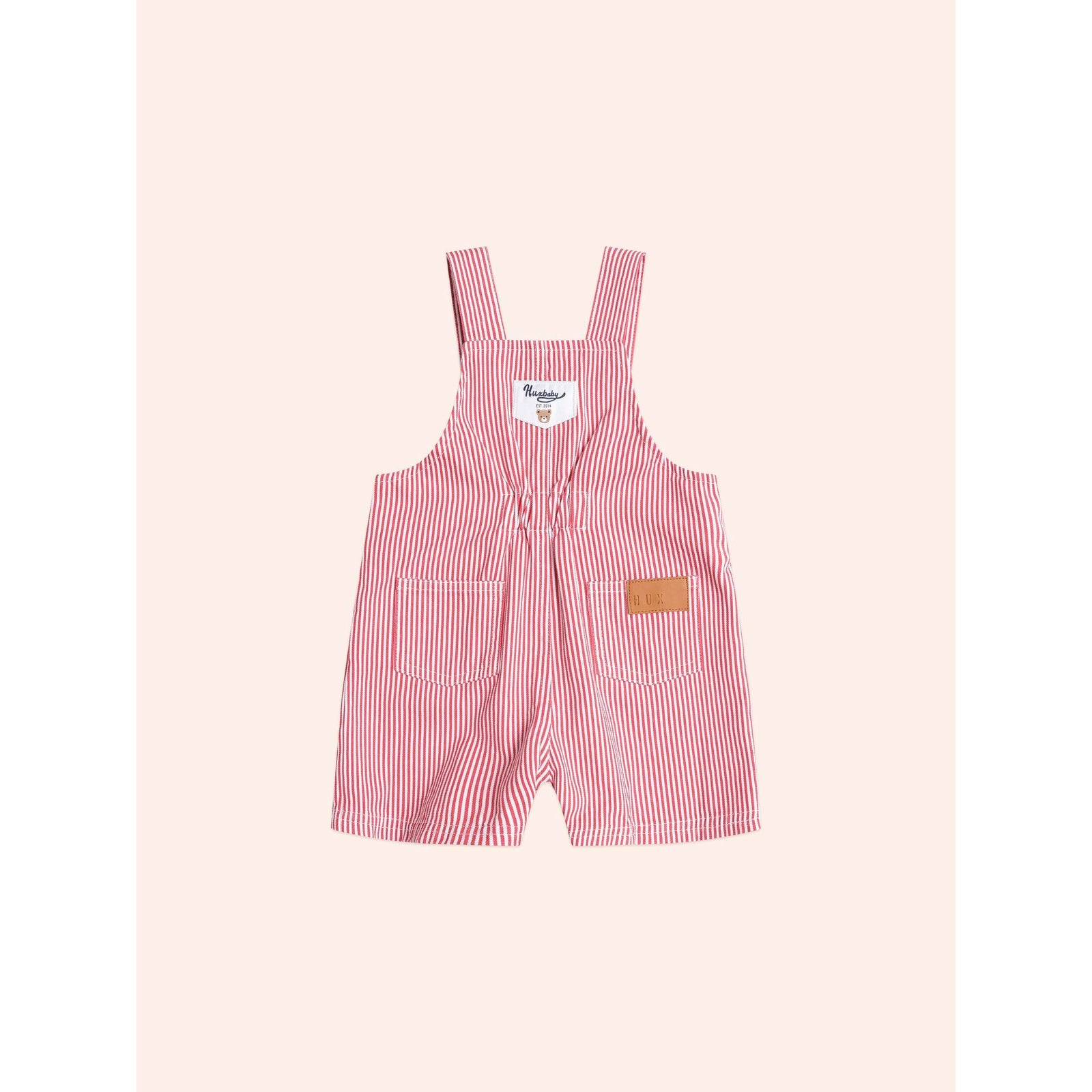 Chill Red Stripe Short Overalls