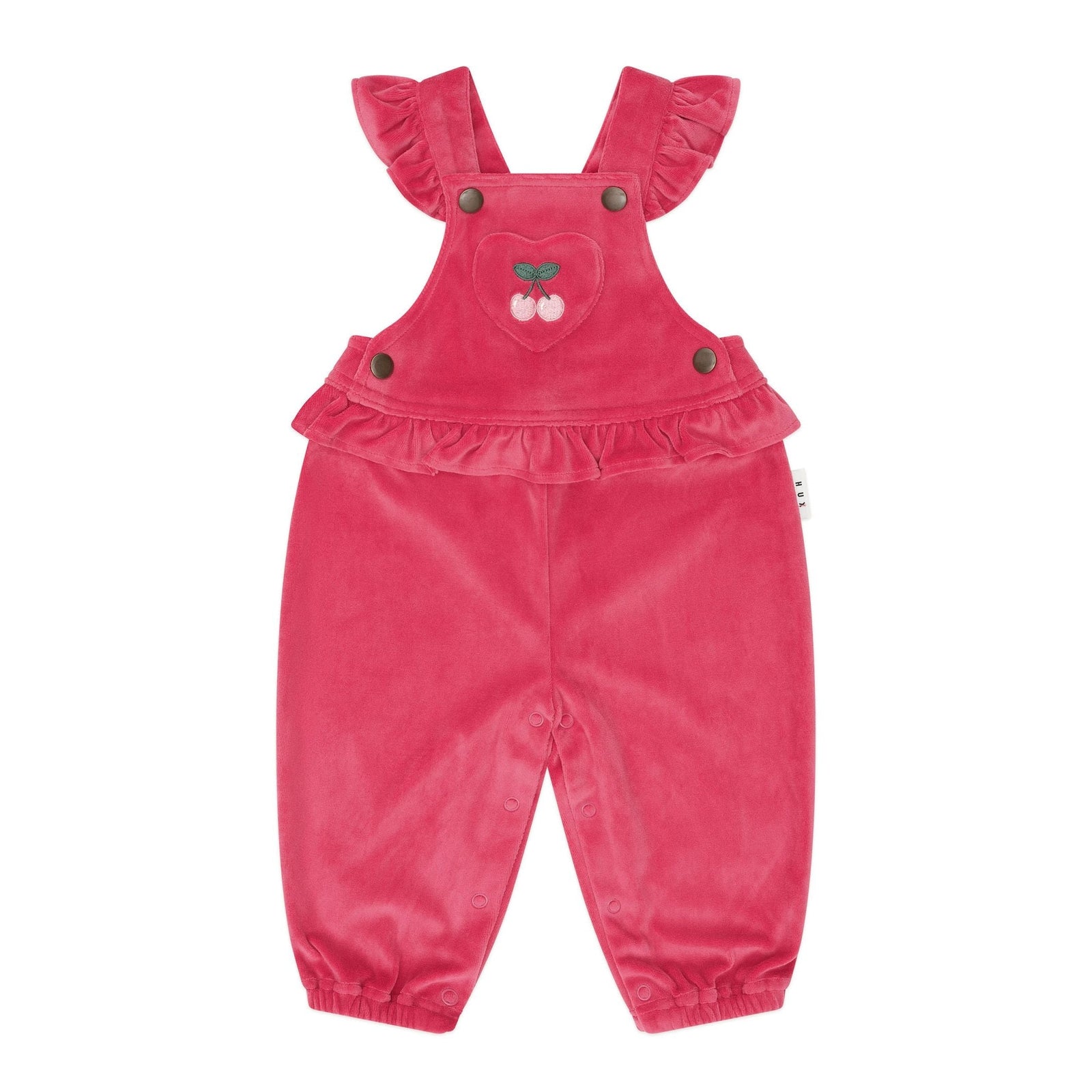 Very Cherry Velour Frill Overall
