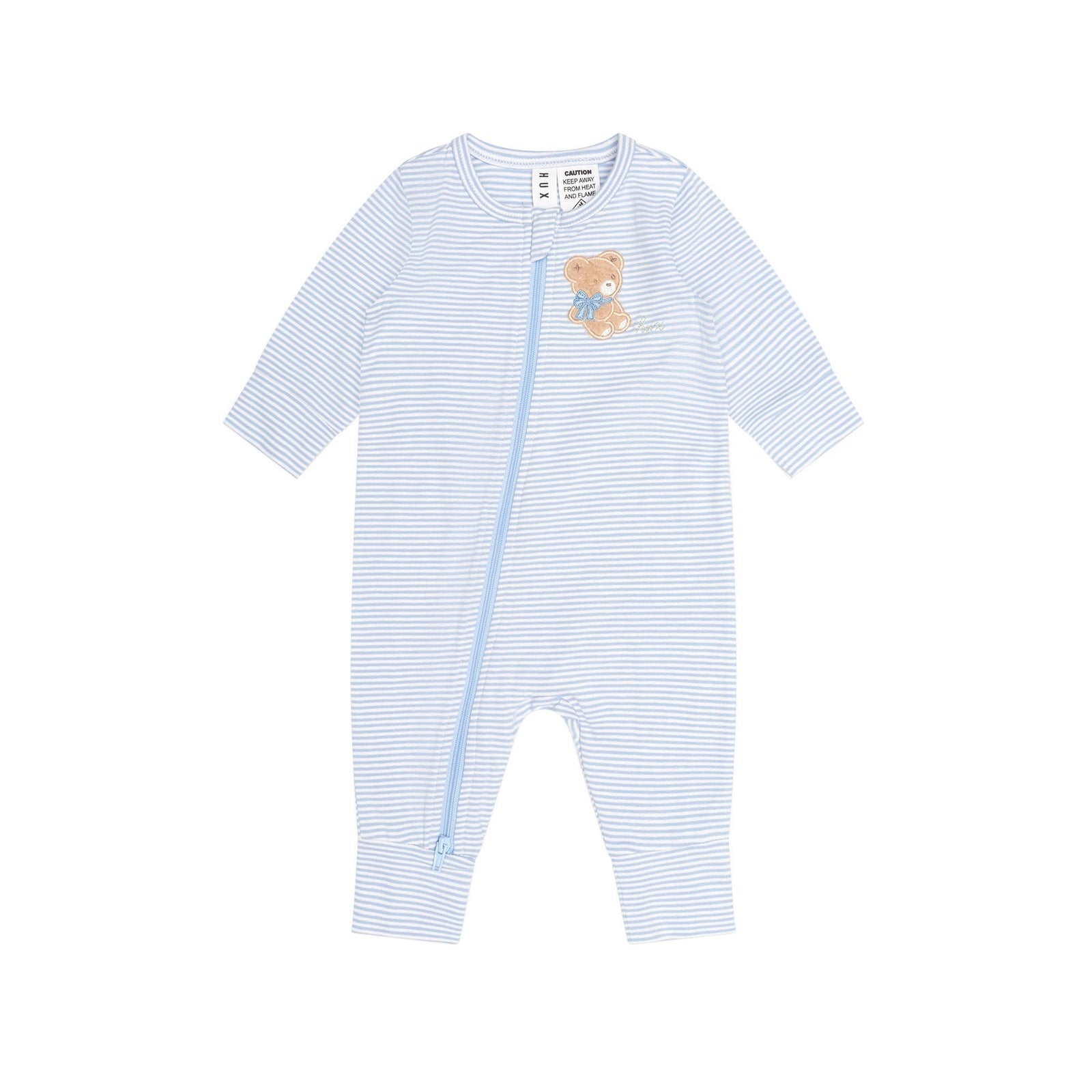 Bow Hux Stripe Zip Romper