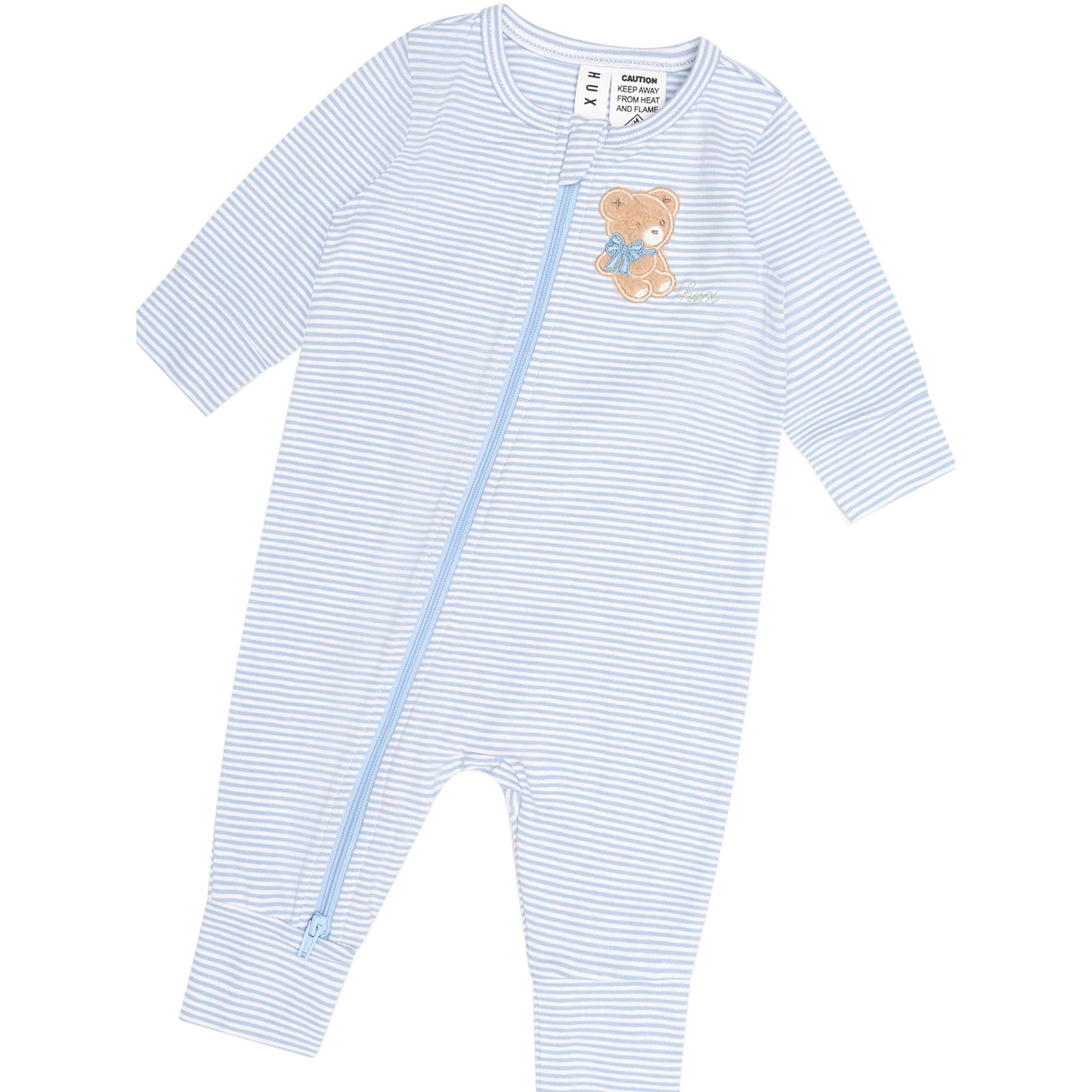 Bow Hux Stripe Zip Romper
