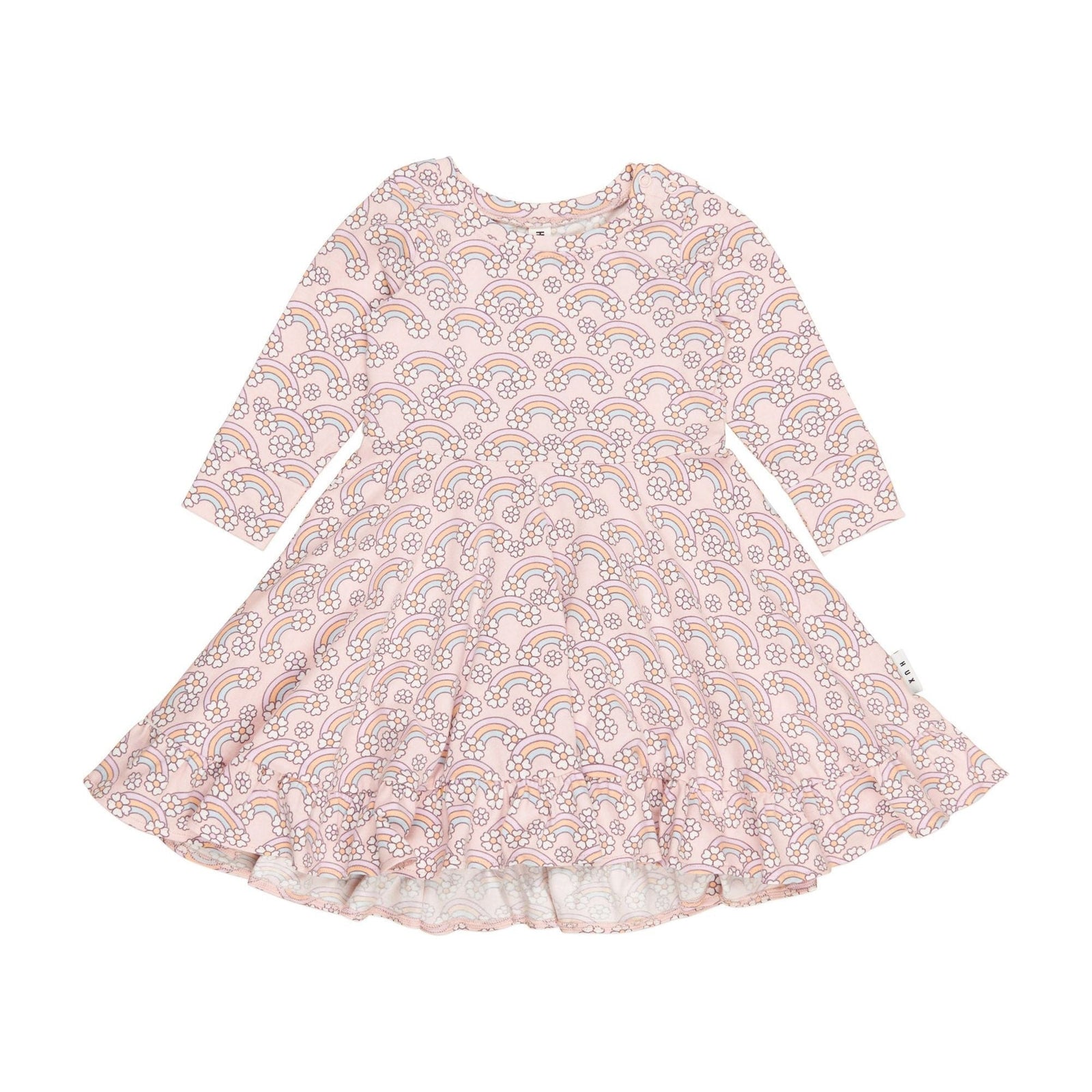 Flowerbow Long Sleeve Swing Dress