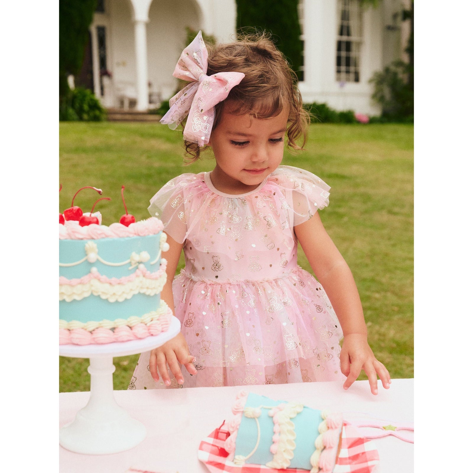 Cloud Bear Tiered Party Dress