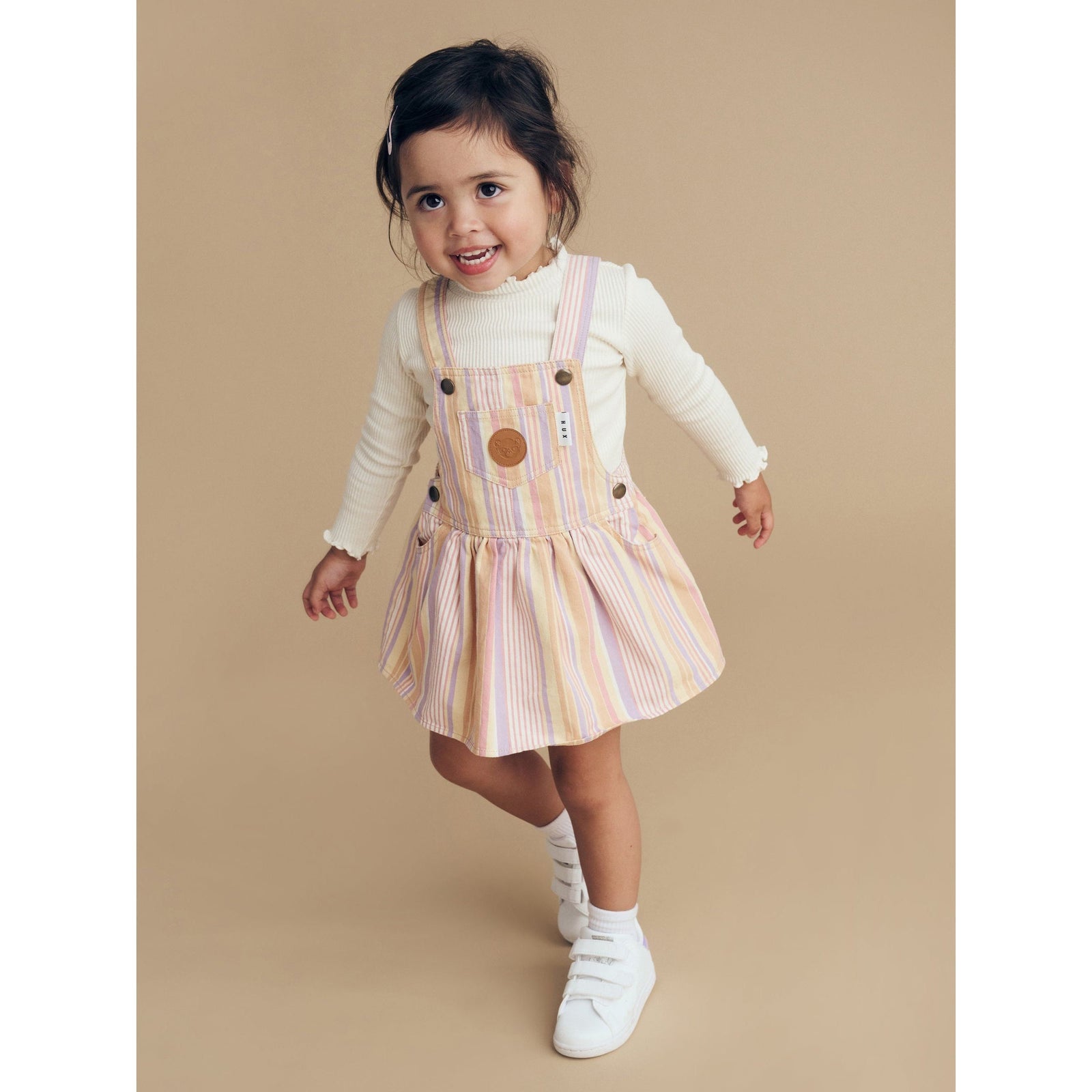 Vintage Stripe Overall Dress